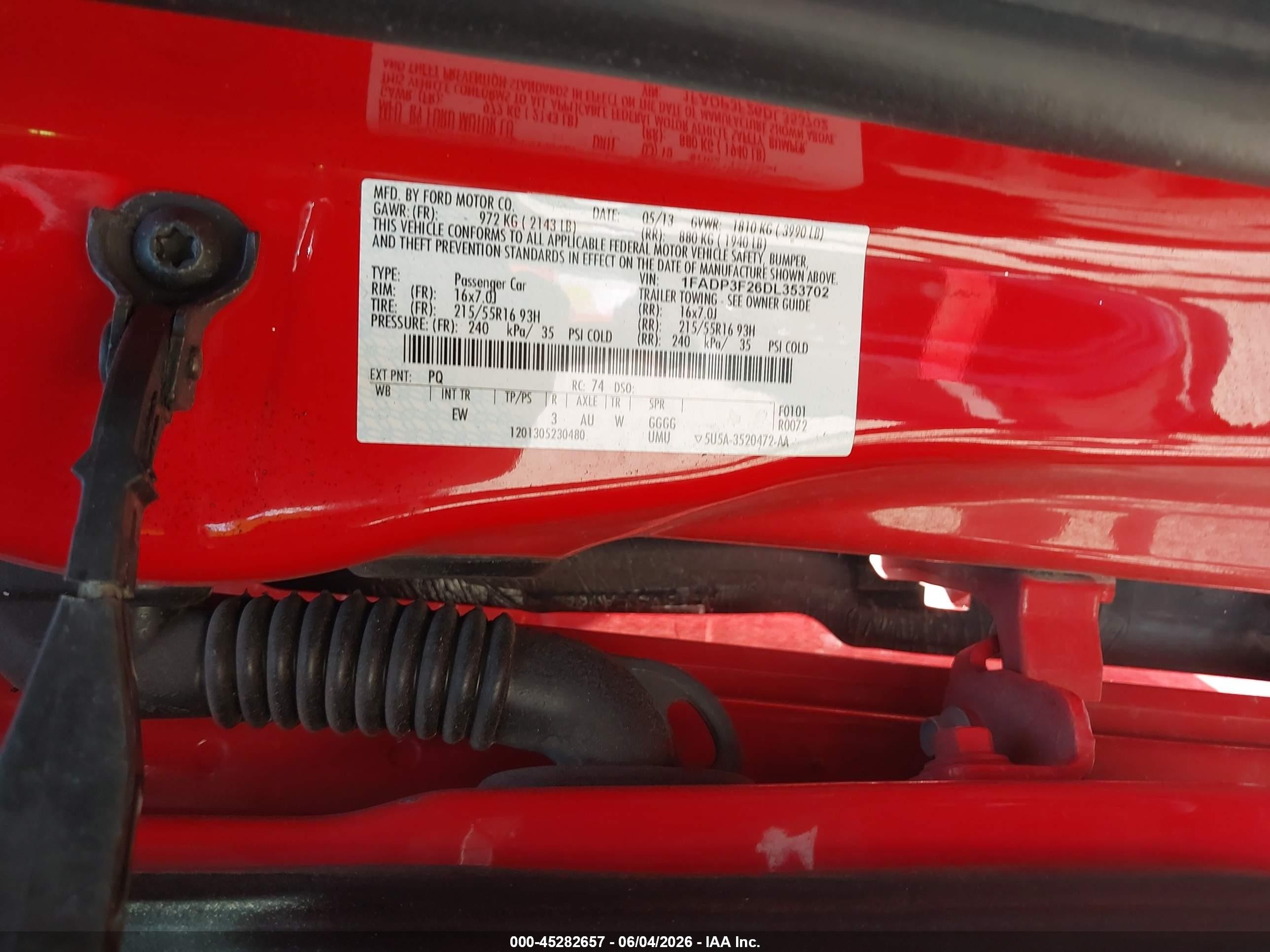 2013 Ford Focus Se Red vin: 1FADP3F26DL353702