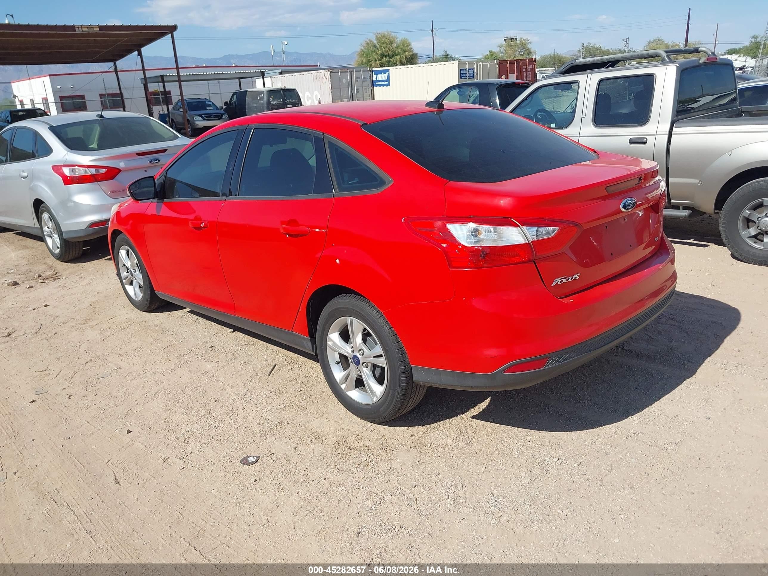 2013 Ford Focus Se Red vin: 1FADP3F26DL353702