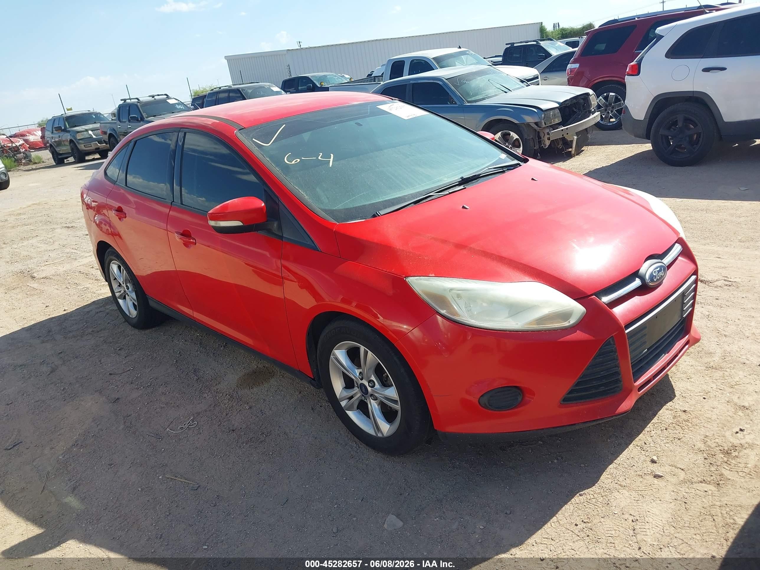 2013 Ford Focus Se Red vin: 1FADP3F26DL353702