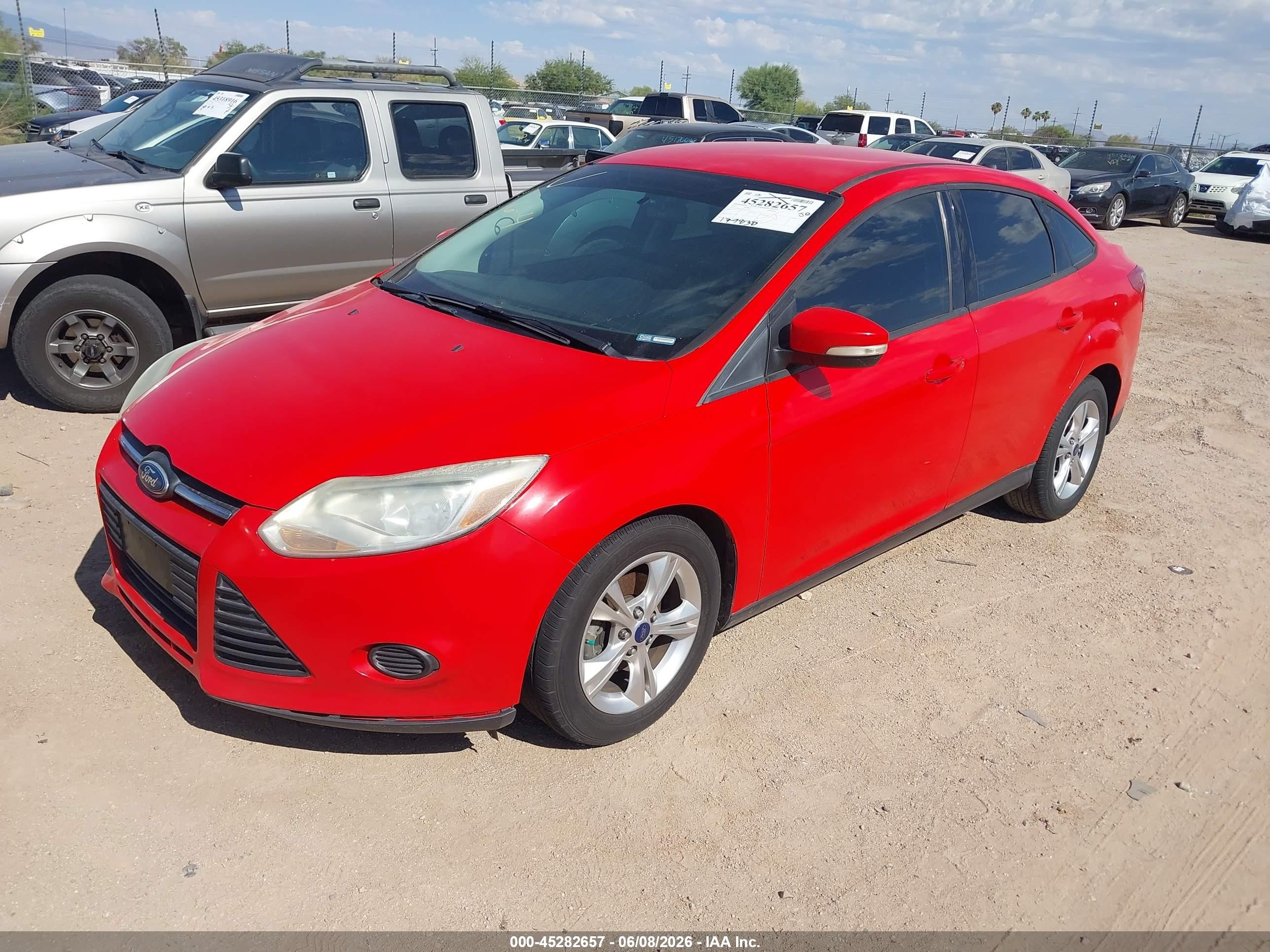 2013 Ford Focus Se Red vin: 1FADP3F26DL353702