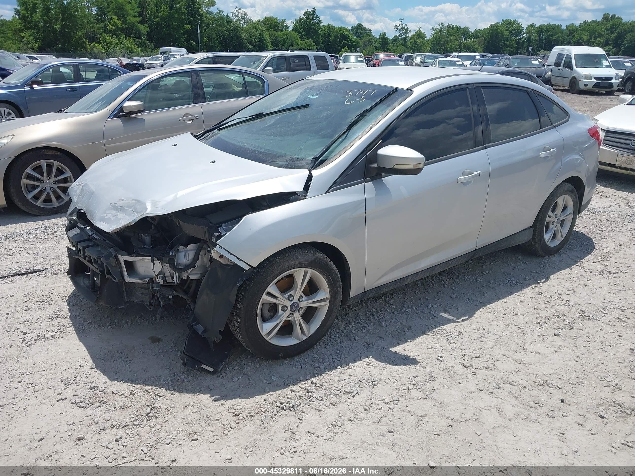 2013 Ford Focus Se Silver vin: 1FADP3F26DL353747