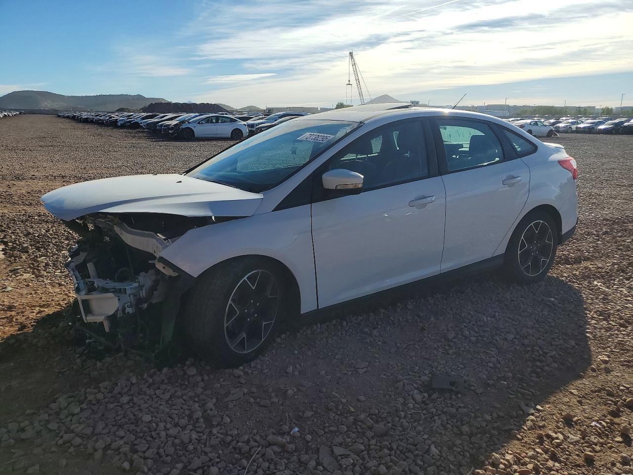 2014 Ford Focus Se White vin: 1FADP3F26EL109792