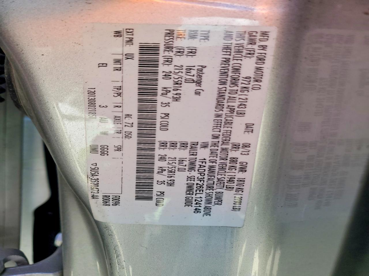 2014 Ford Focus Se Silver vin: 1FADP3F26EL124146