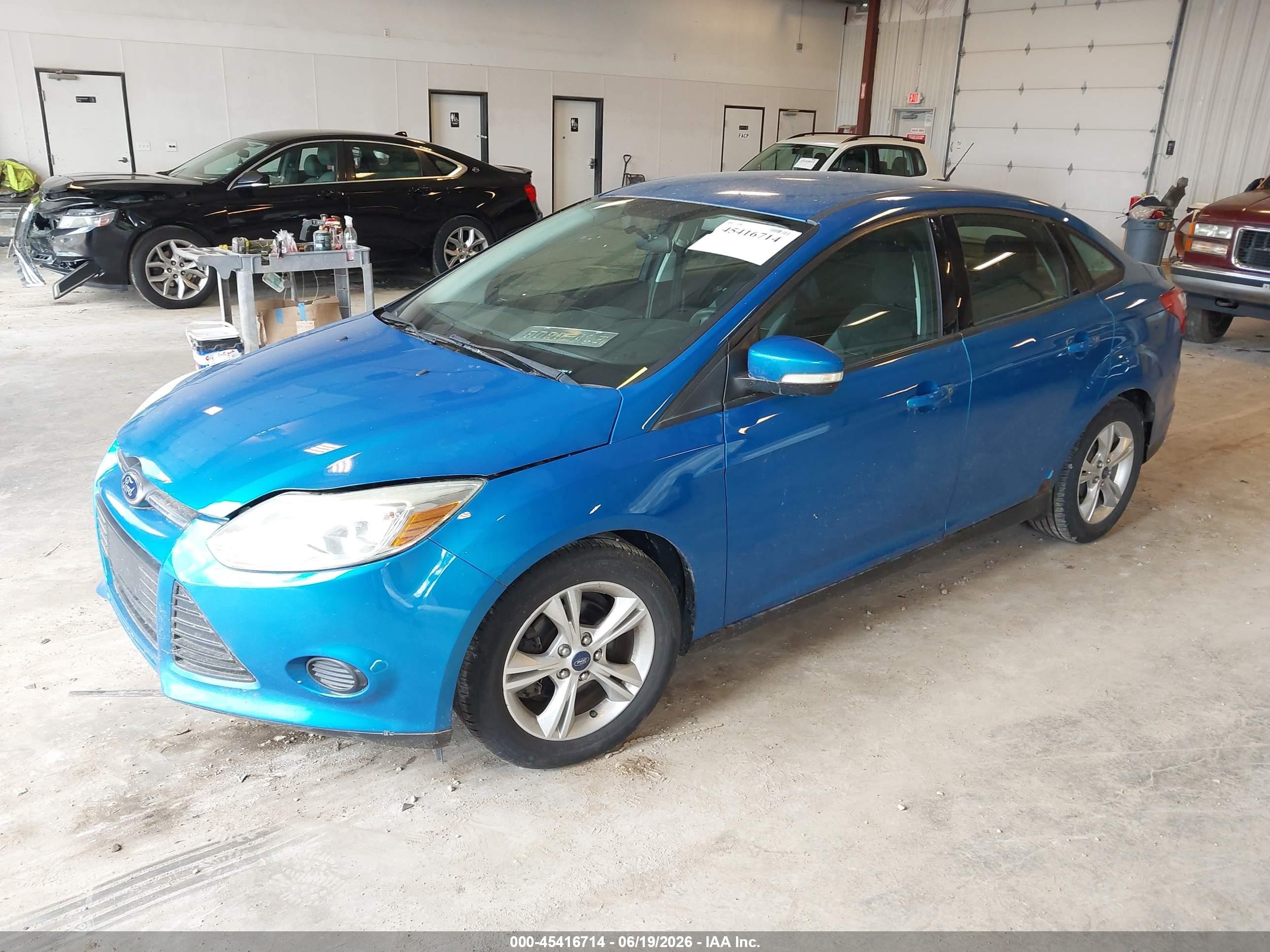 2014 Ford Focus Se Blue vin: 1FADP3F26EL130870