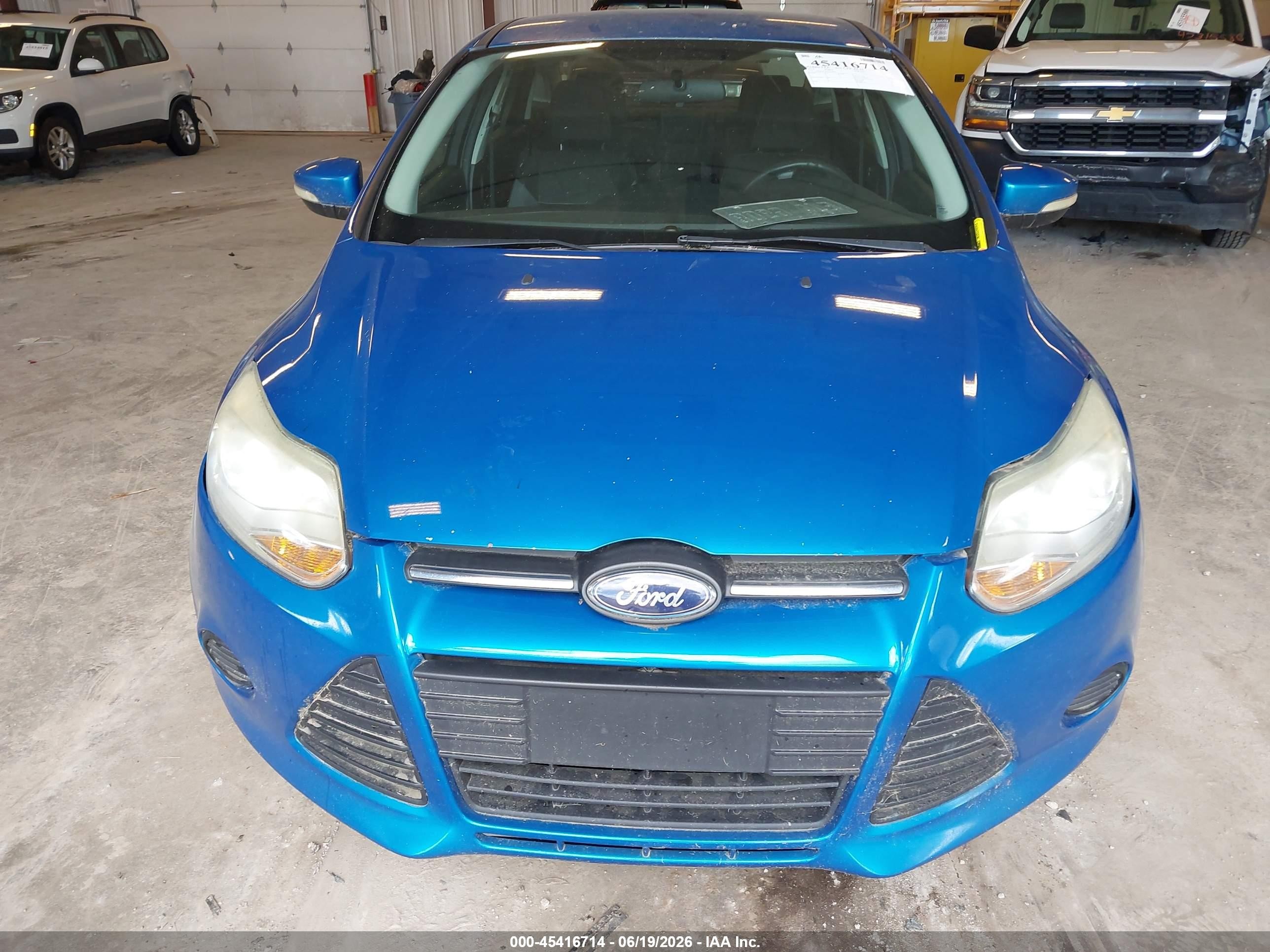 2014 Ford Focus Se Blue vin: 1FADP3F26EL130870
