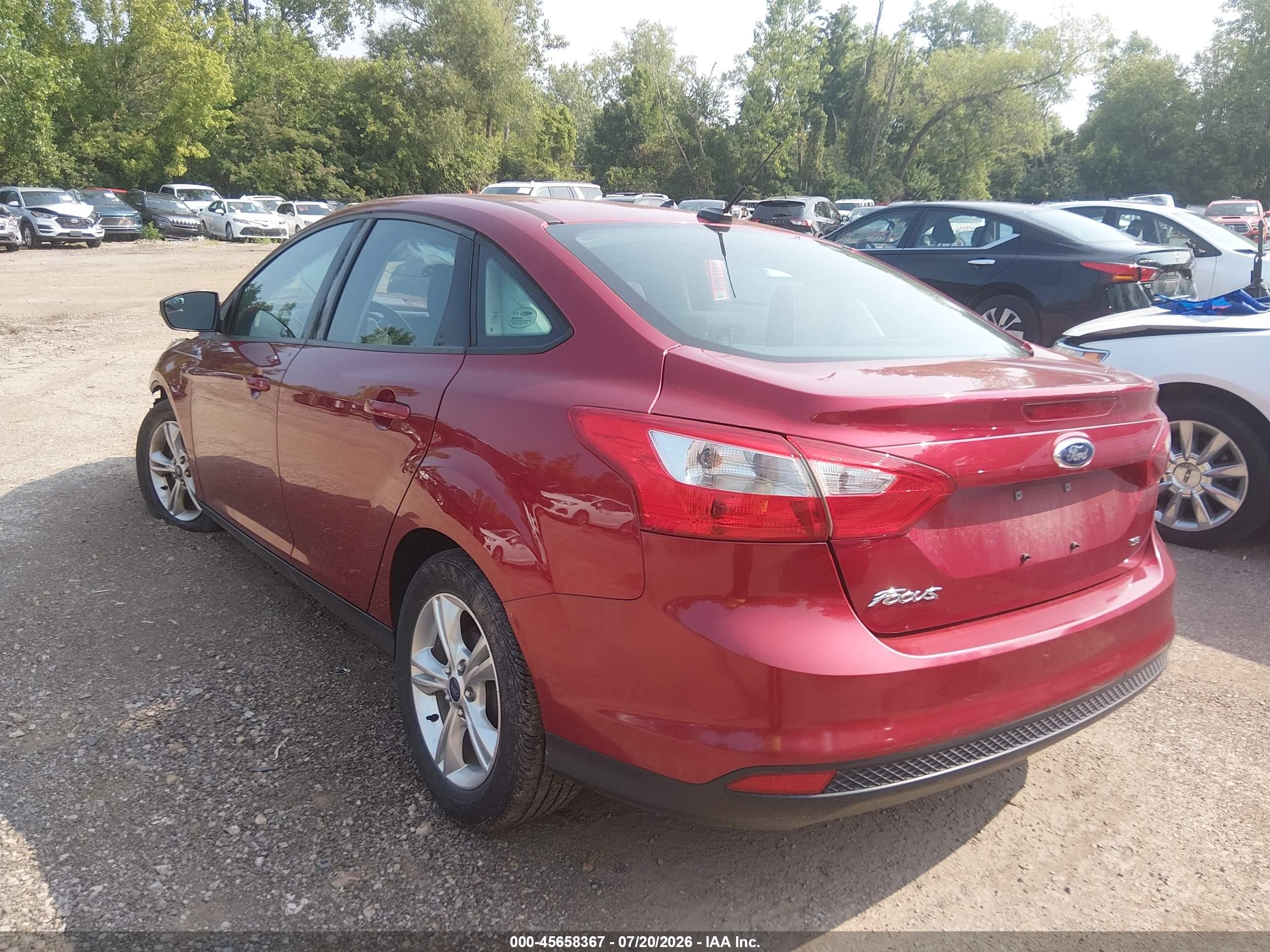 2014 Ford Focus Se Red vin: 1FADP3F26EL164601