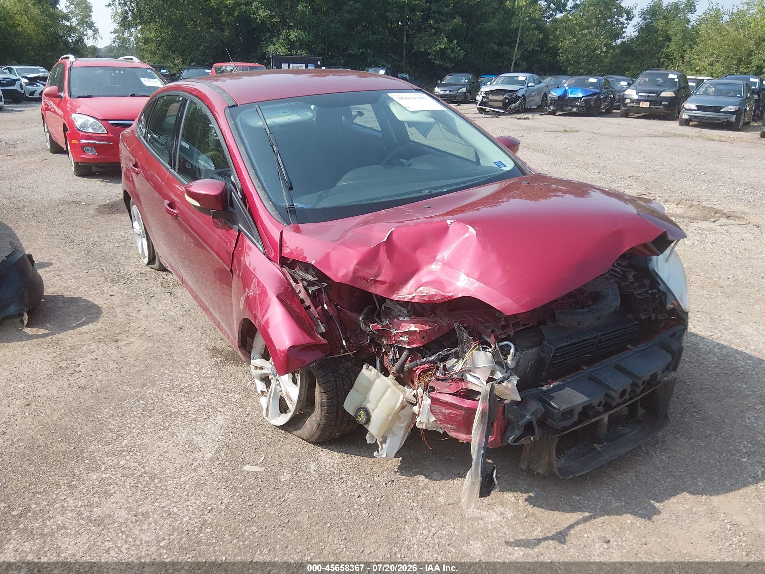 2014 Ford Focus Se Red vin: 1FADP3F26EL164601