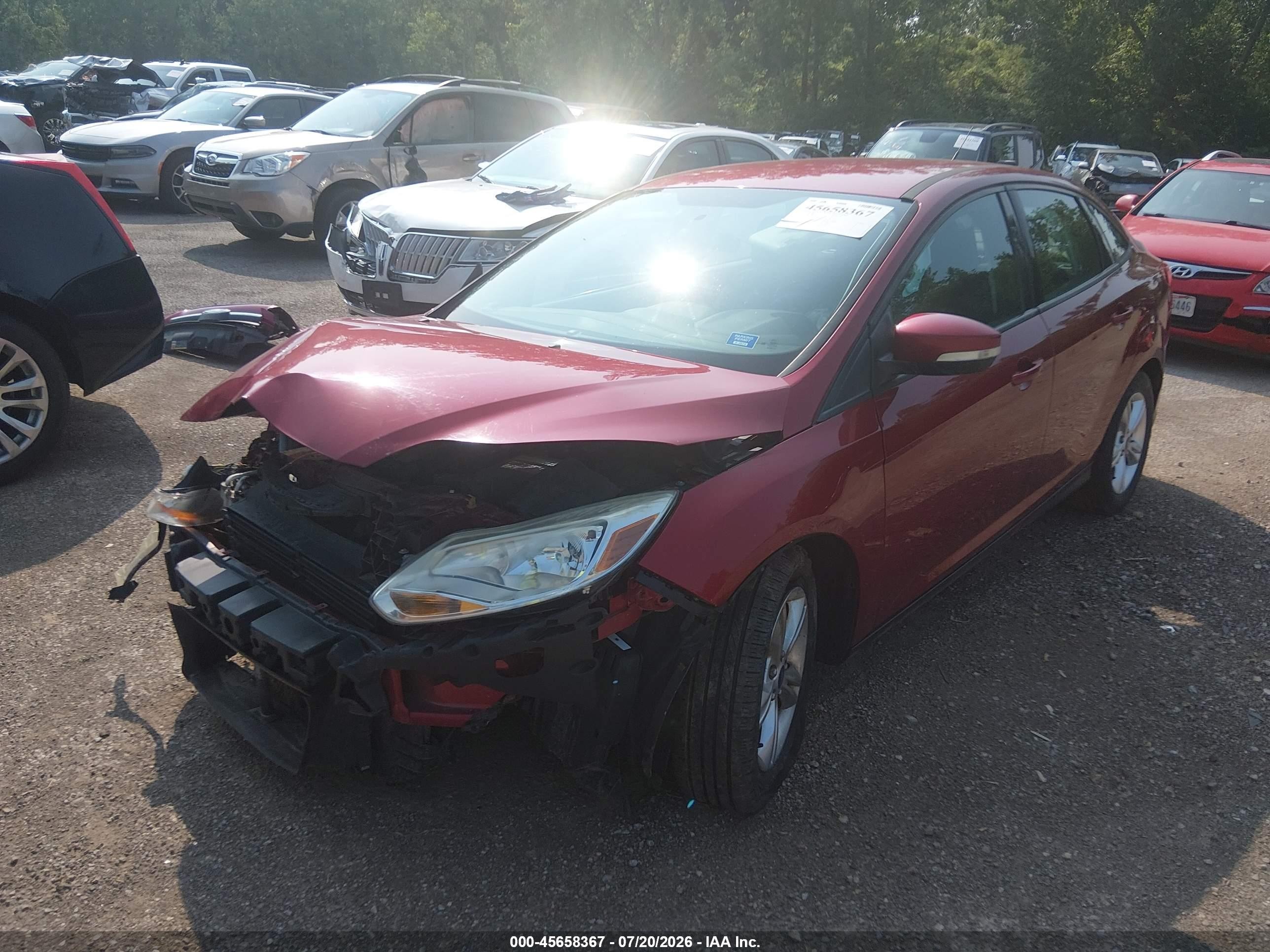 2014 Ford Focus Se Red vin: 1FADP3F26EL164601