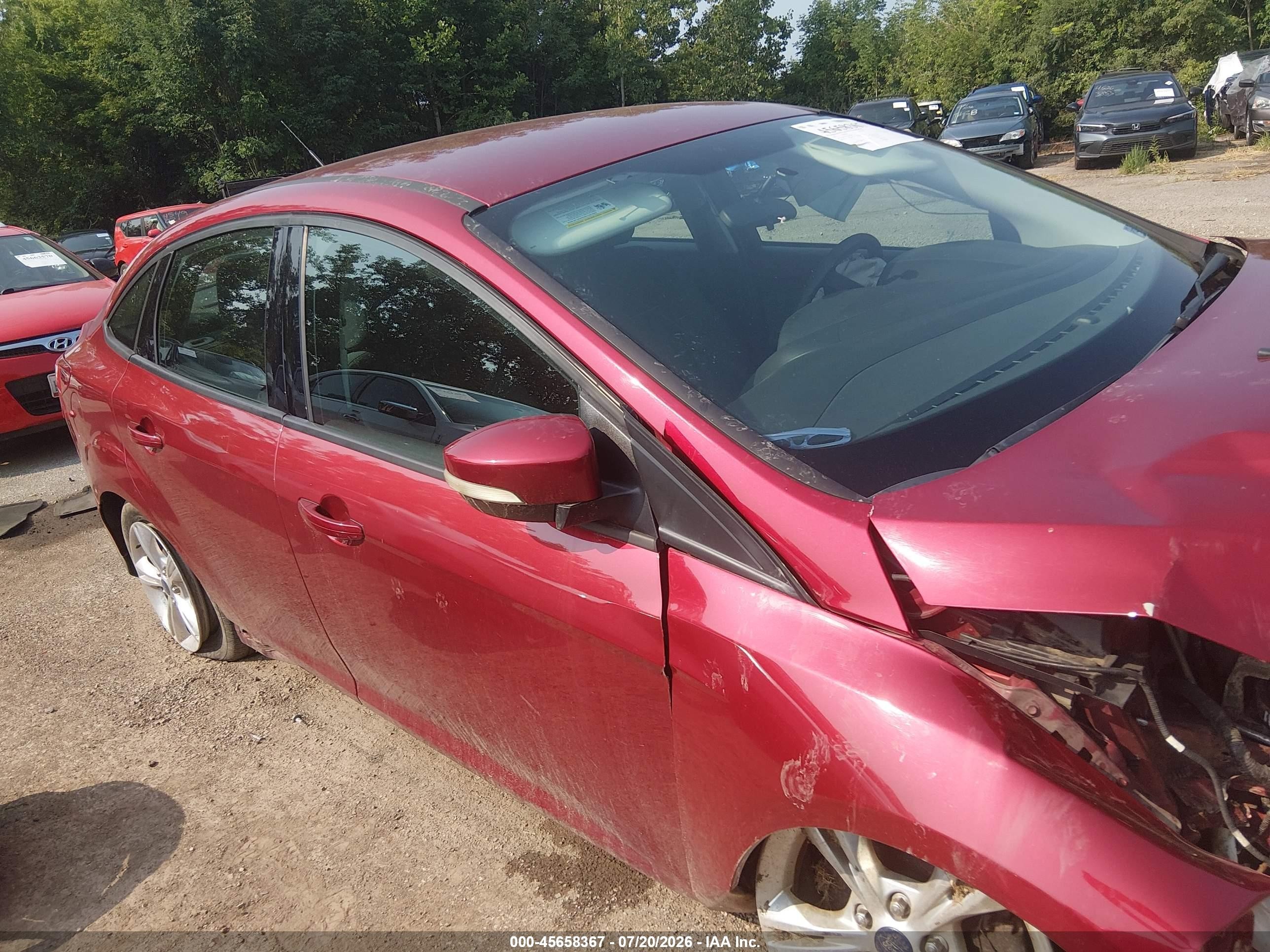 2014 Ford Focus Se Red vin: 1FADP3F26EL164601