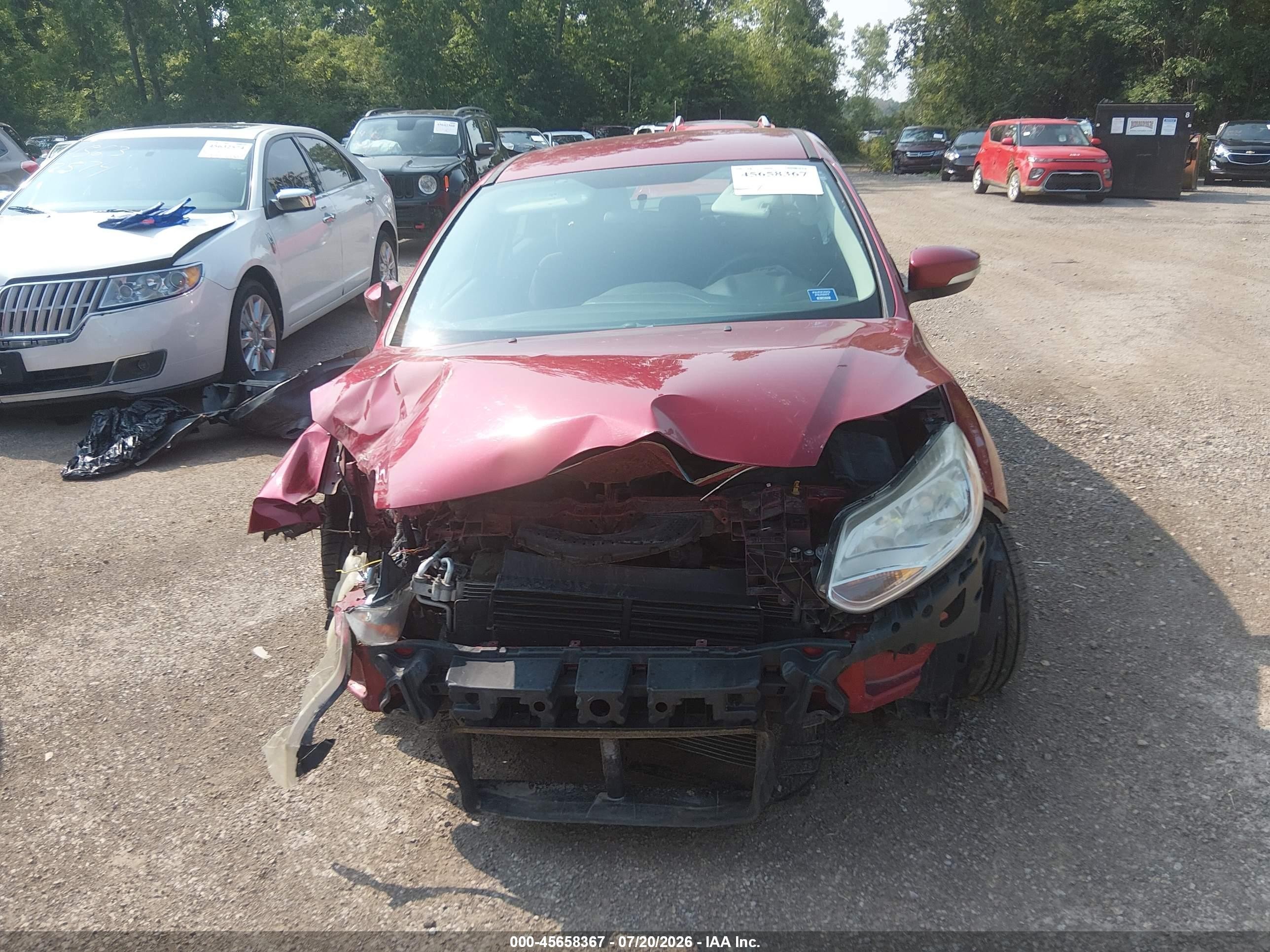 2014 Ford Focus Se Red vin: 1FADP3F26EL164601