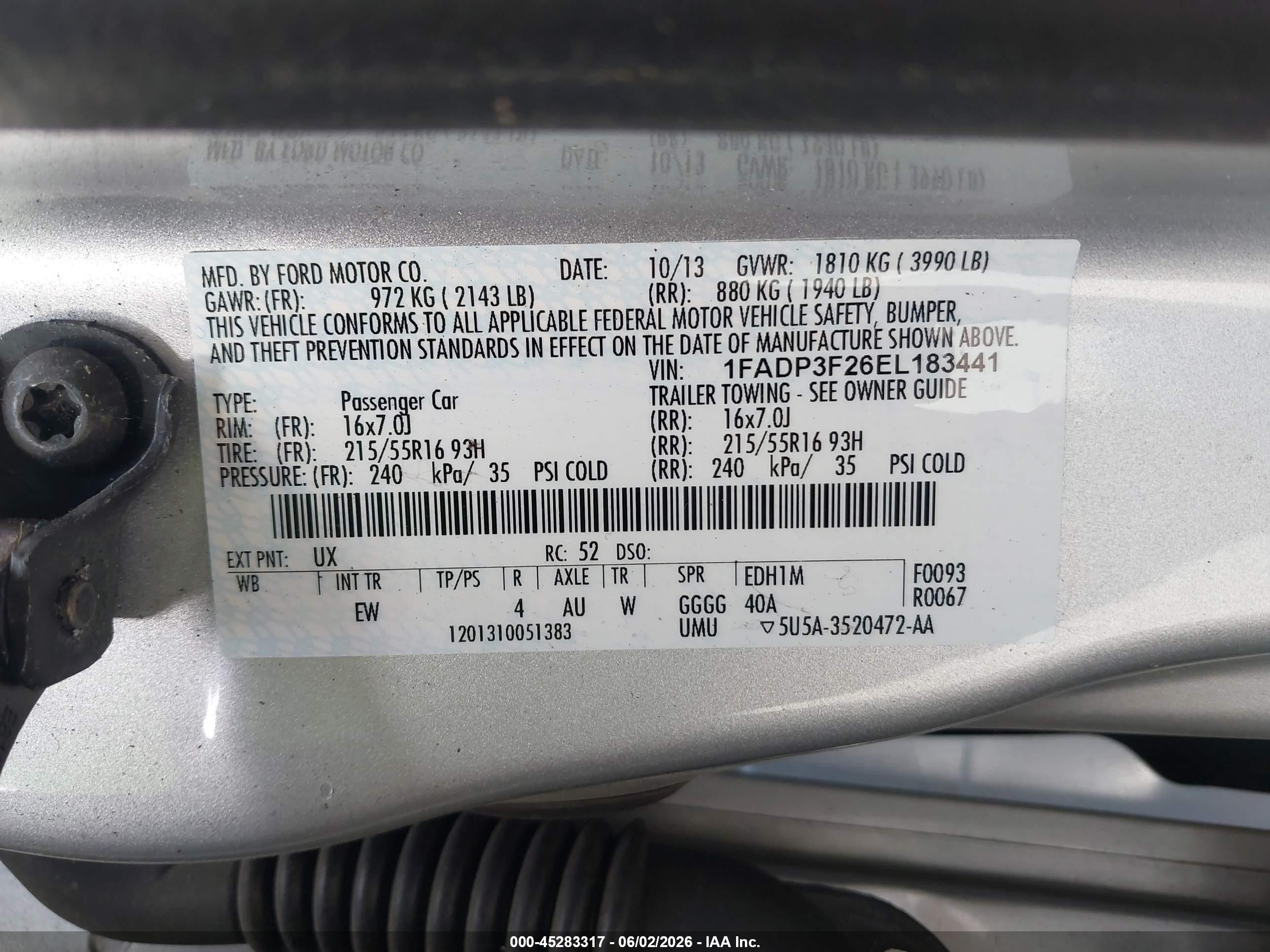 2014 Ford Focus Se Silver vin: 1FADP3F26EL183441