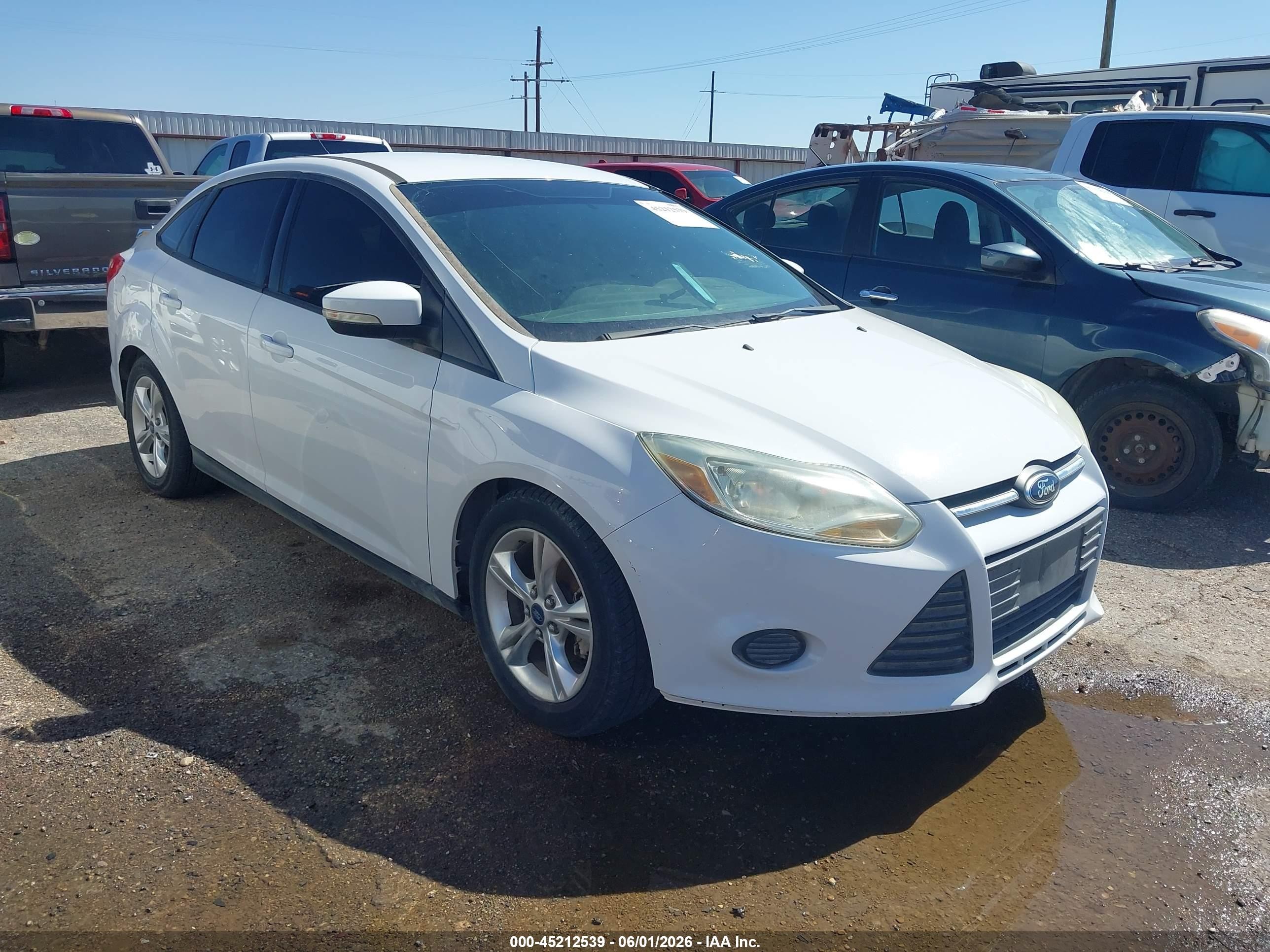 2014 Ford Focus Se White vin: 1FADP3F26EL197727