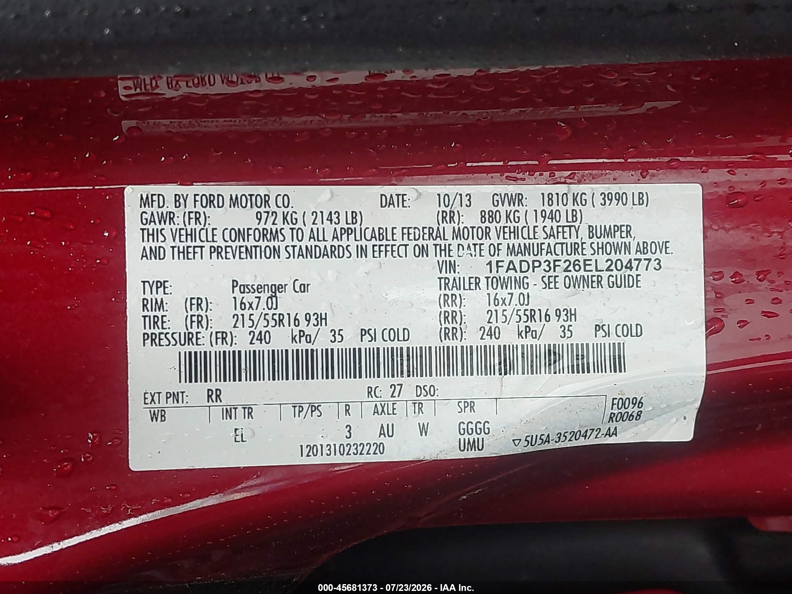 2014 Ford Focus Se Maroon vin: 1FADP3F26EL204773