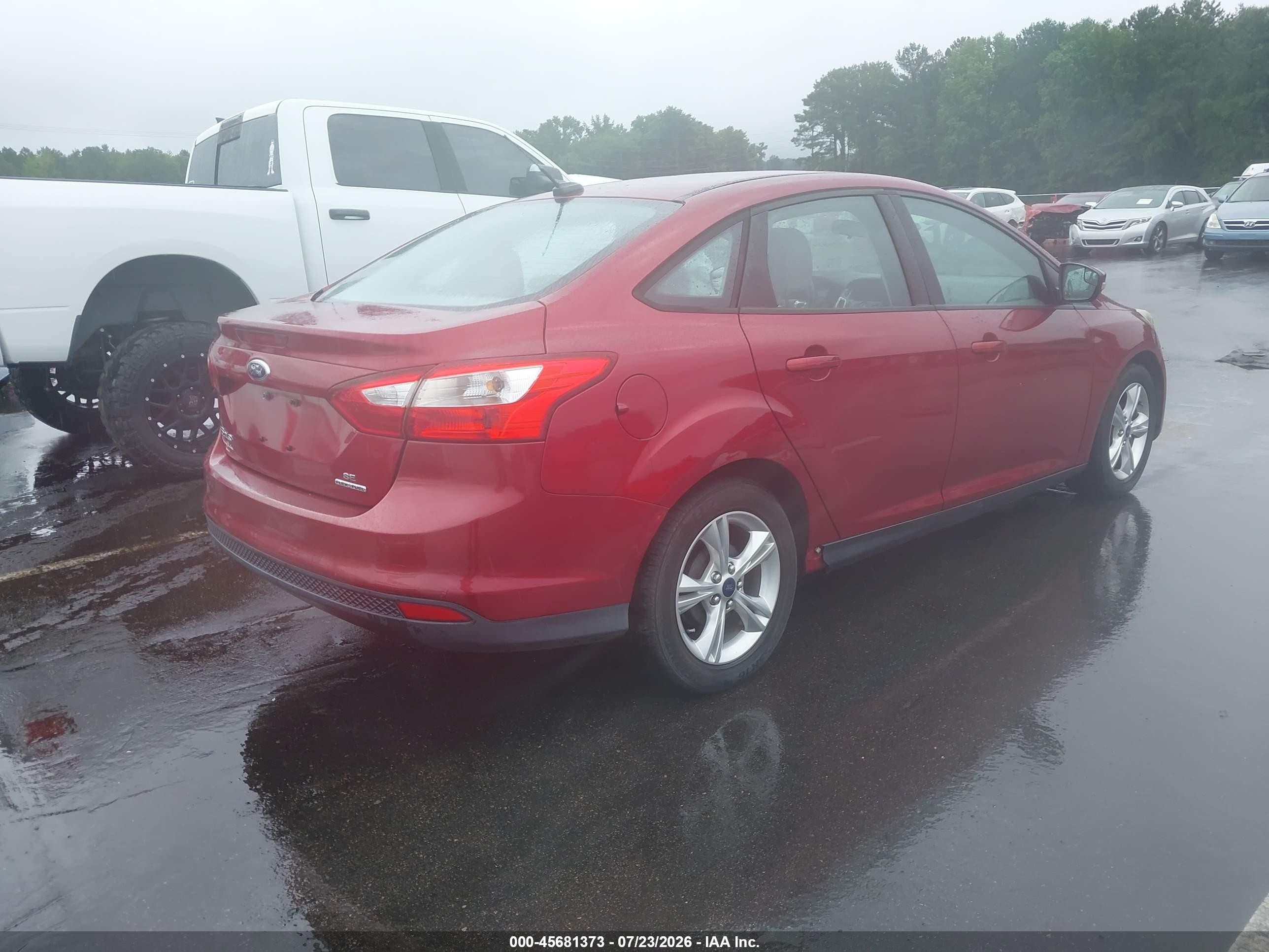 2014 Ford Focus Se Maroon vin: 1FADP3F26EL204773