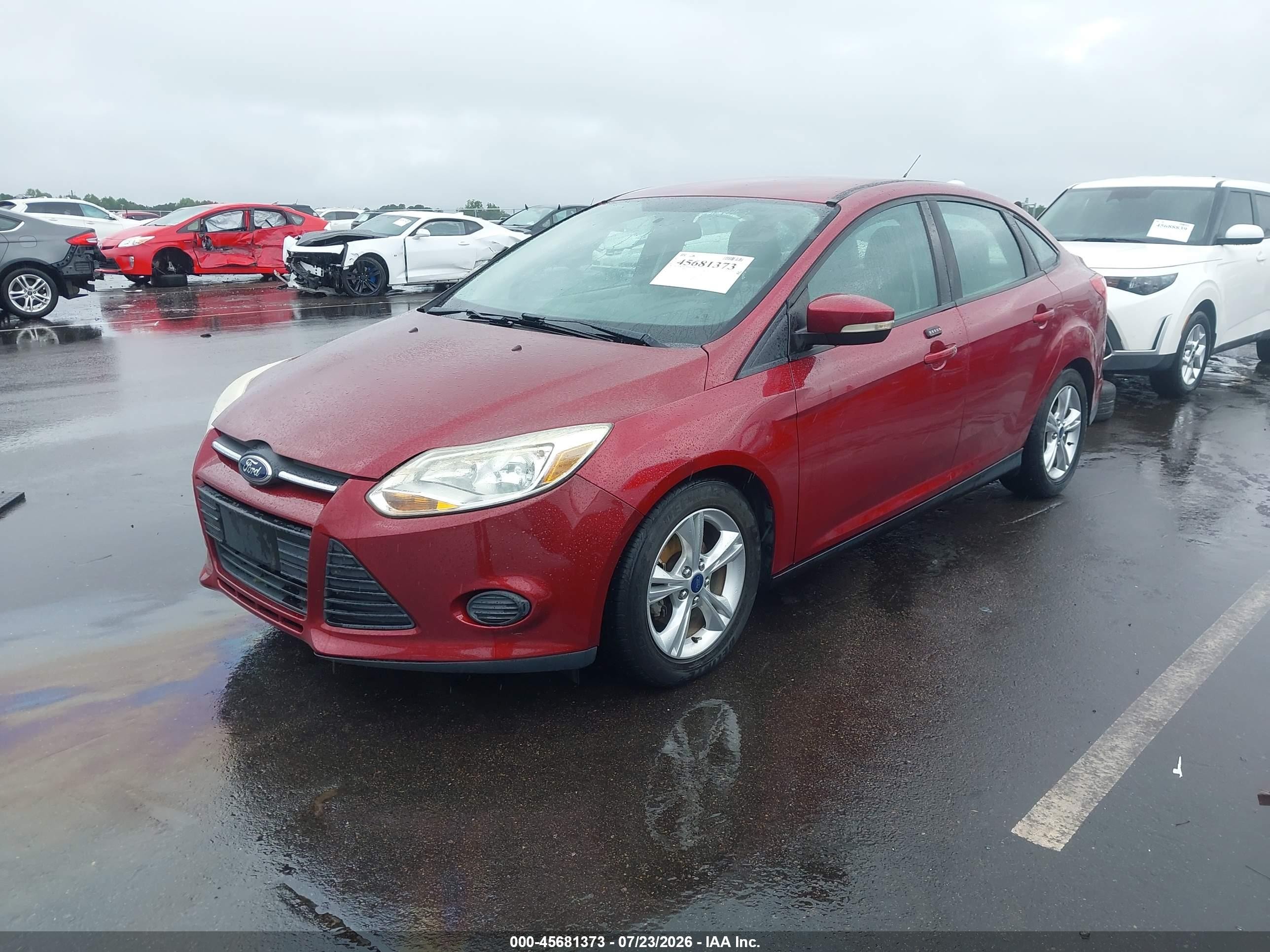 2014 Ford Focus Se Maroon vin: 1FADP3F26EL204773