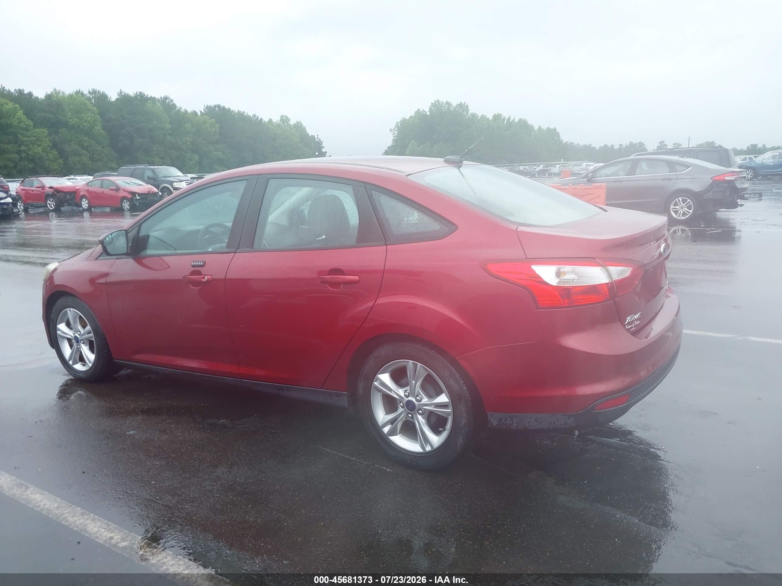 2014 Ford Focus Se Maroon vin: 1FADP3F26EL204773
