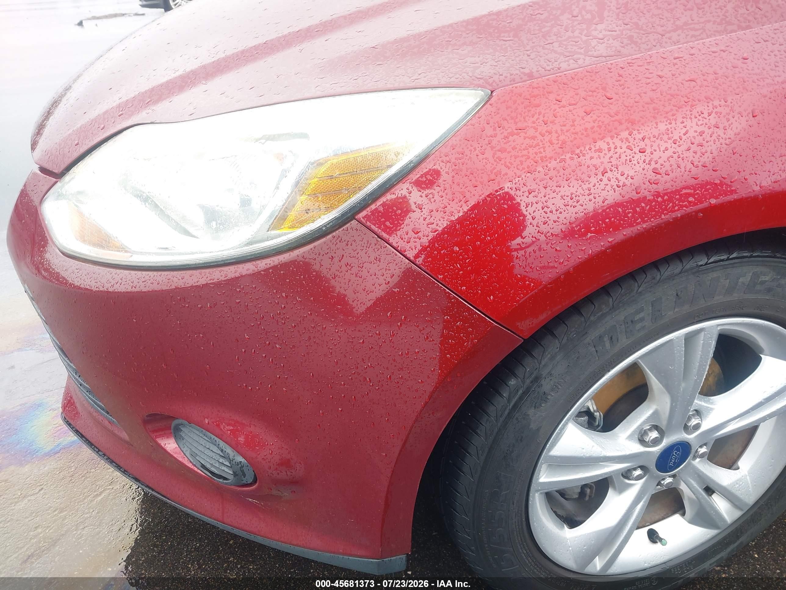 2014 Ford Focus Se Maroon vin: 1FADP3F26EL204773