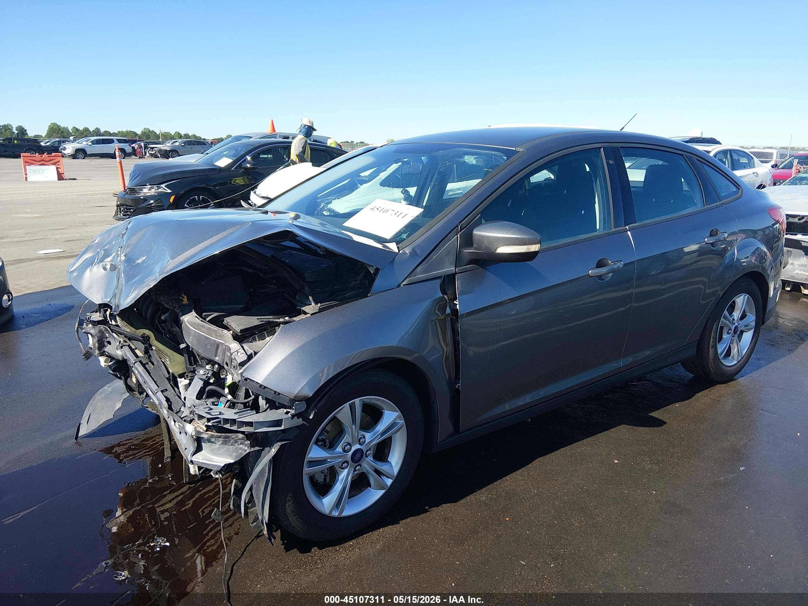 2014 Ford Focus Se Gray vin: 1FADP3F26EL234081