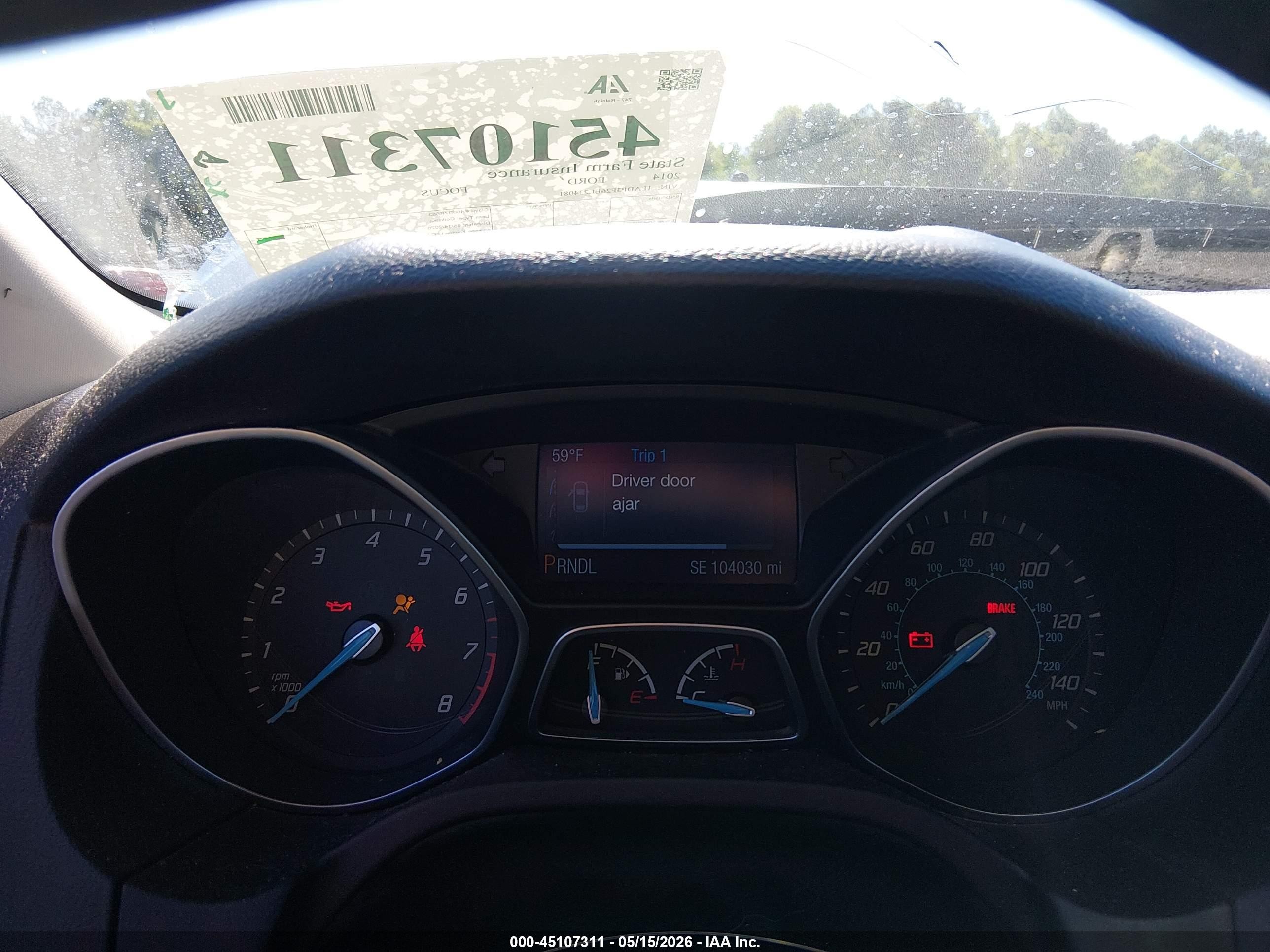 2014 Ford Focus Se Gray vin: 1FADP3F26EL234081