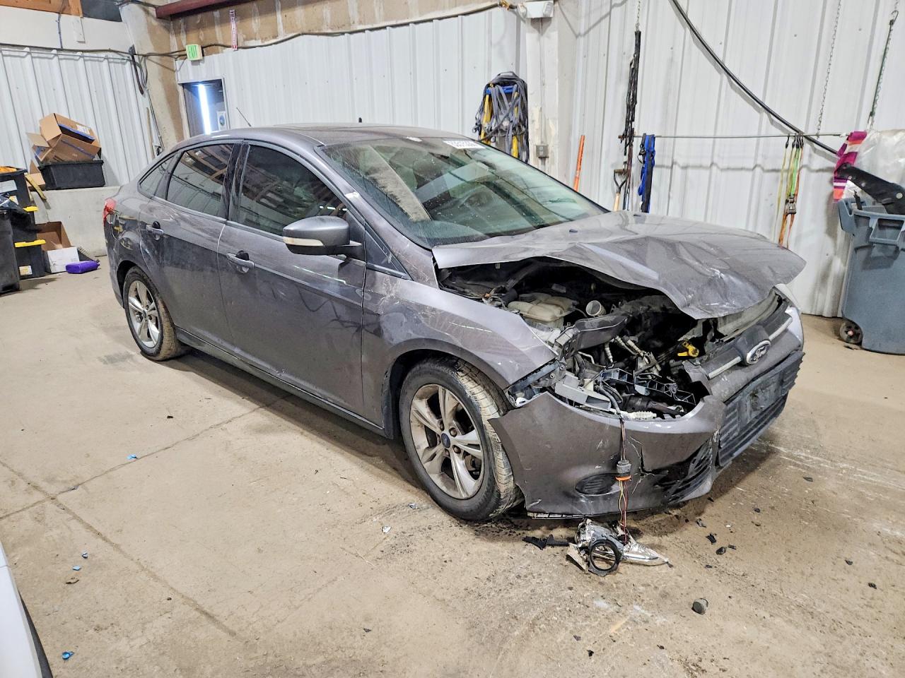 2014 Ford Focus Se Gray vin: 1FADP3F26EL238390