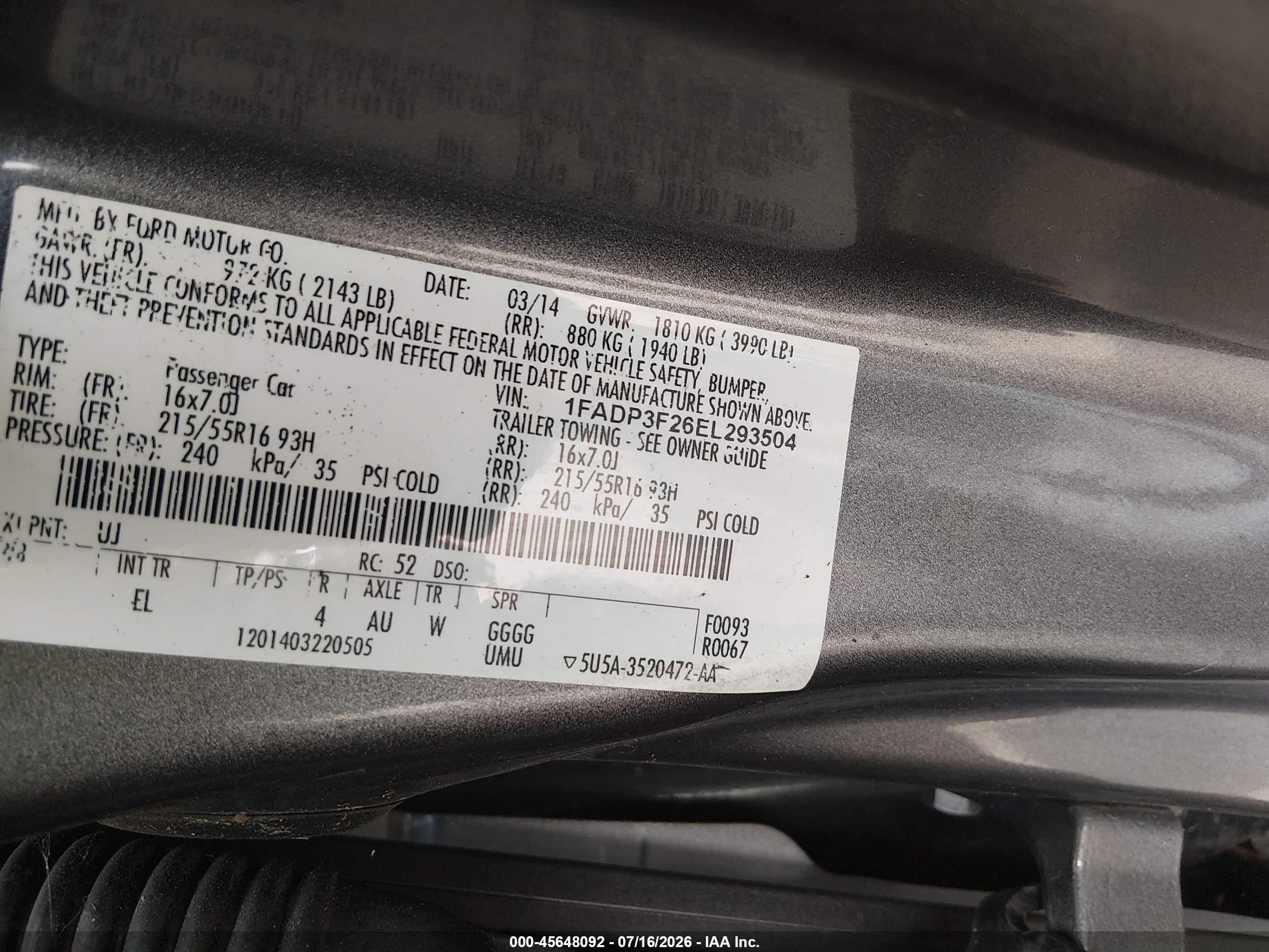 2014 Ford Focus Se Серый vin: 1FADP3F26EL293504