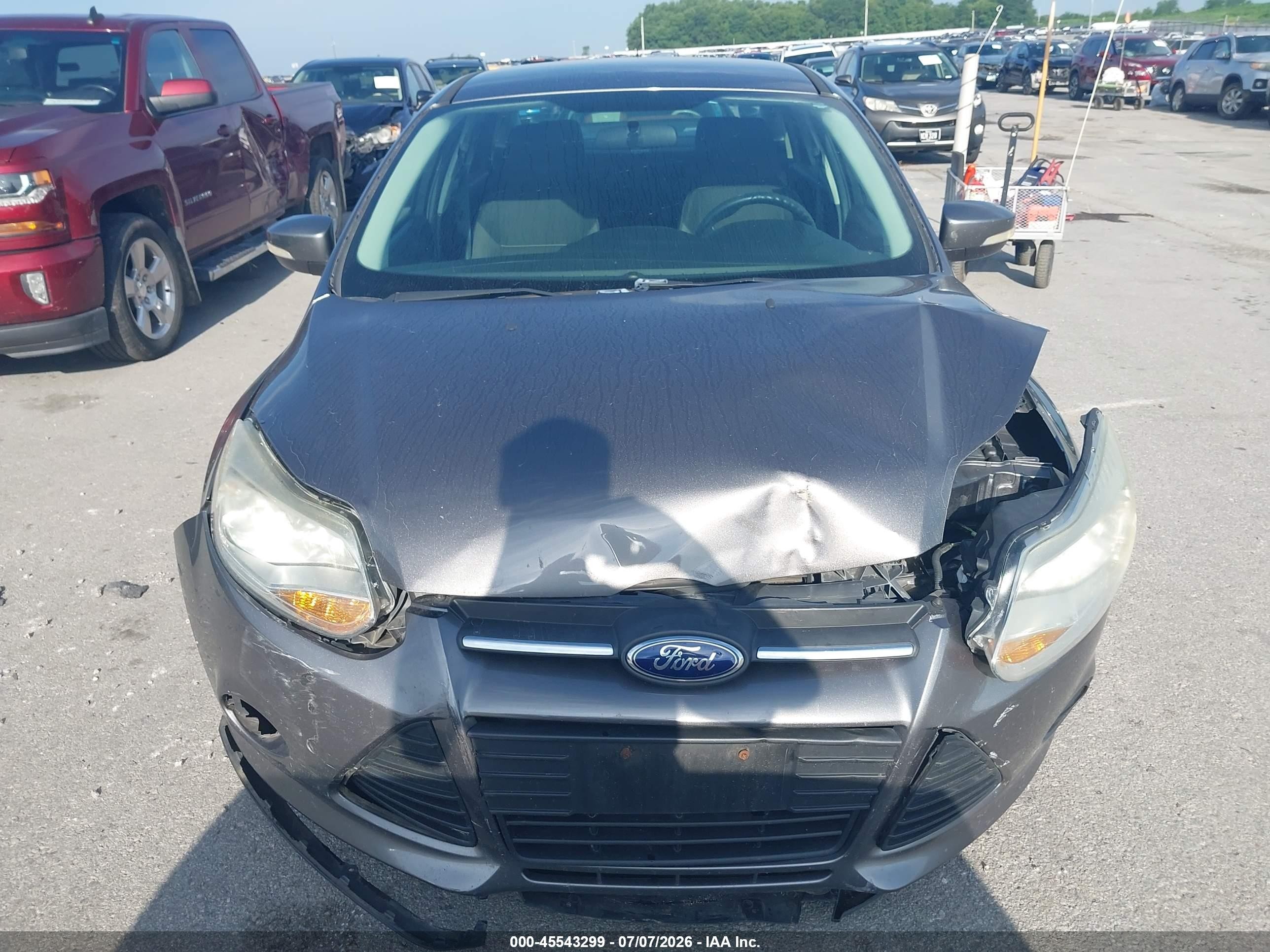 2014 Ford Focus Se Gray vin: 1FADP3F26EL294023