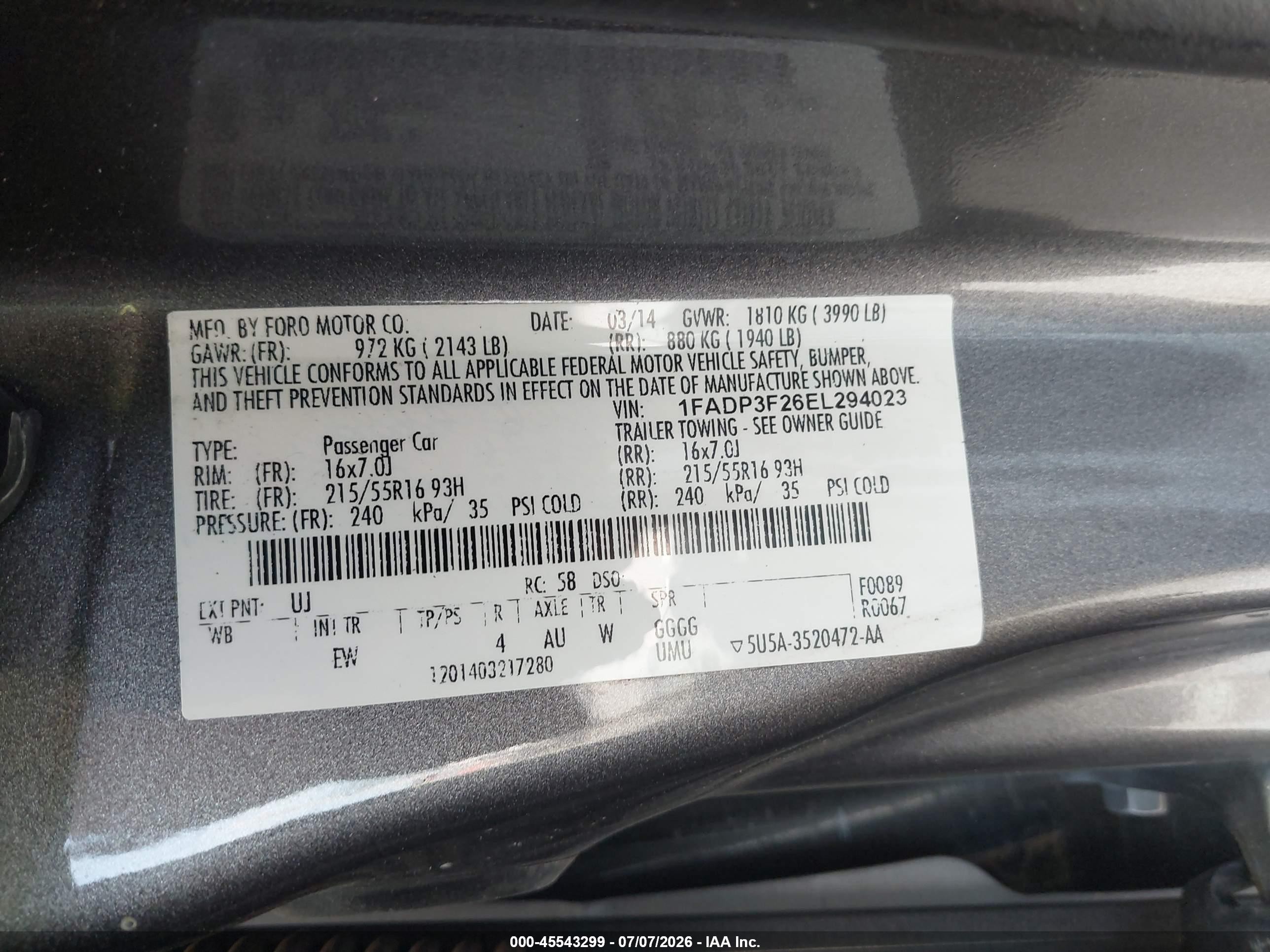 2014 Ford Focus Se Gray vin: 1FADP3F26EL294023