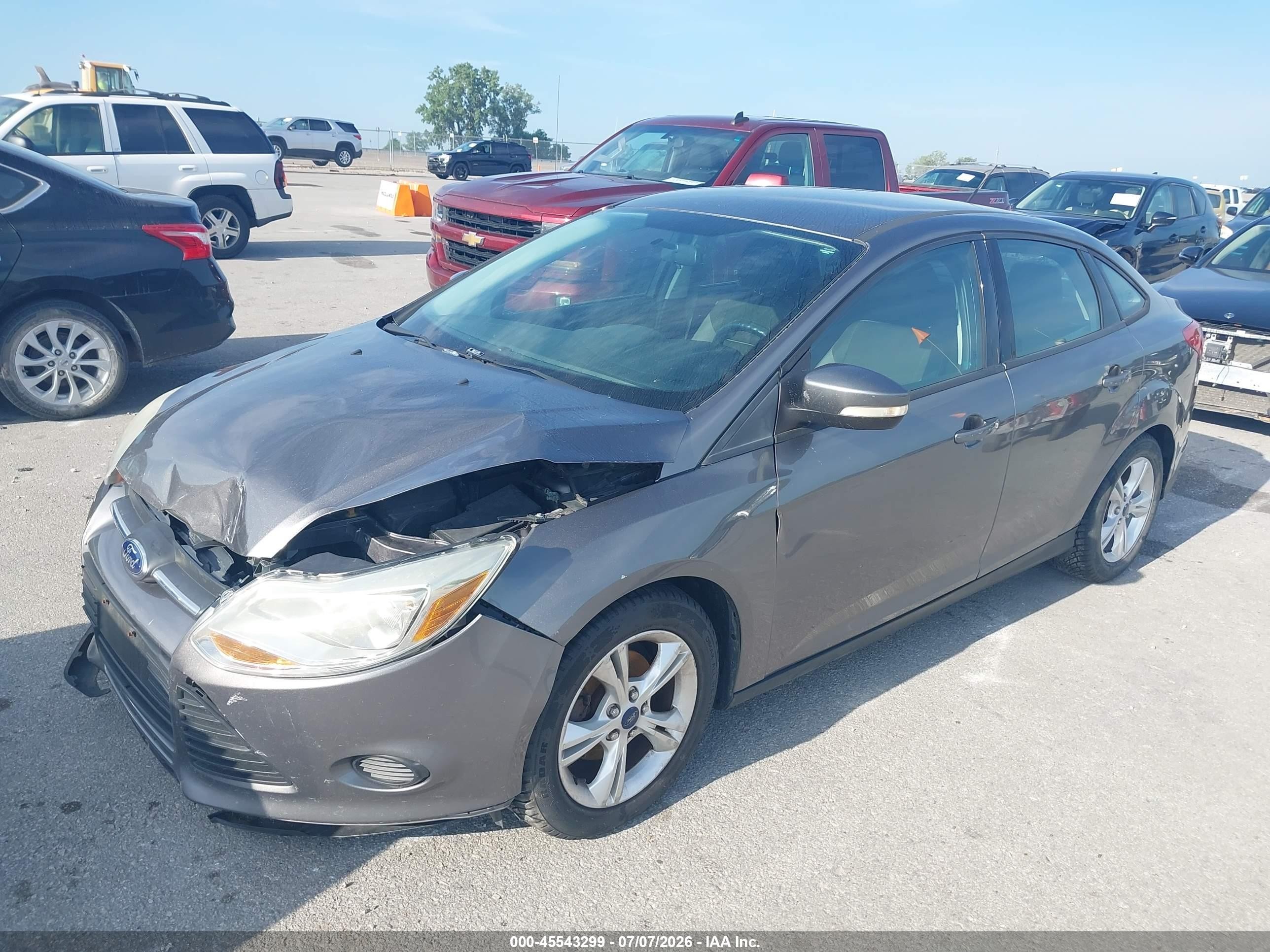 2014 Ford Focus Se Gray vin: 1FADP3F26EL294023