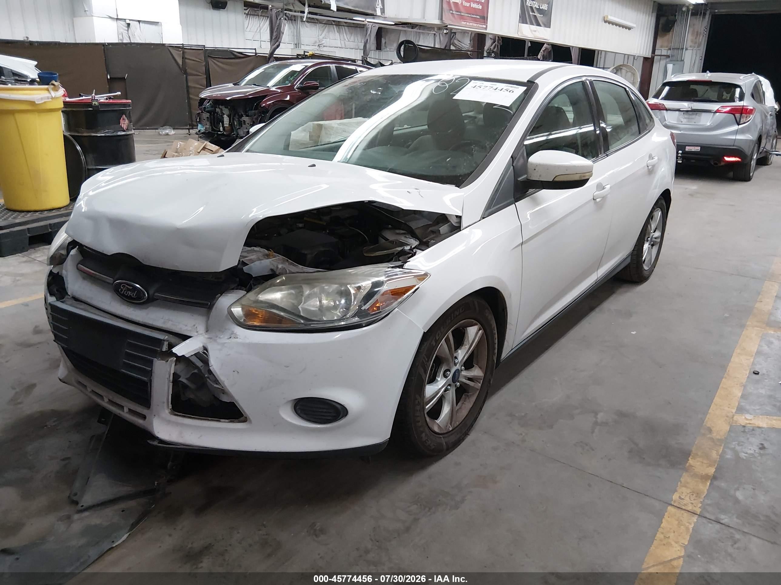 2014 Ford Focus Se White vin: 1FADP3F26EL333791