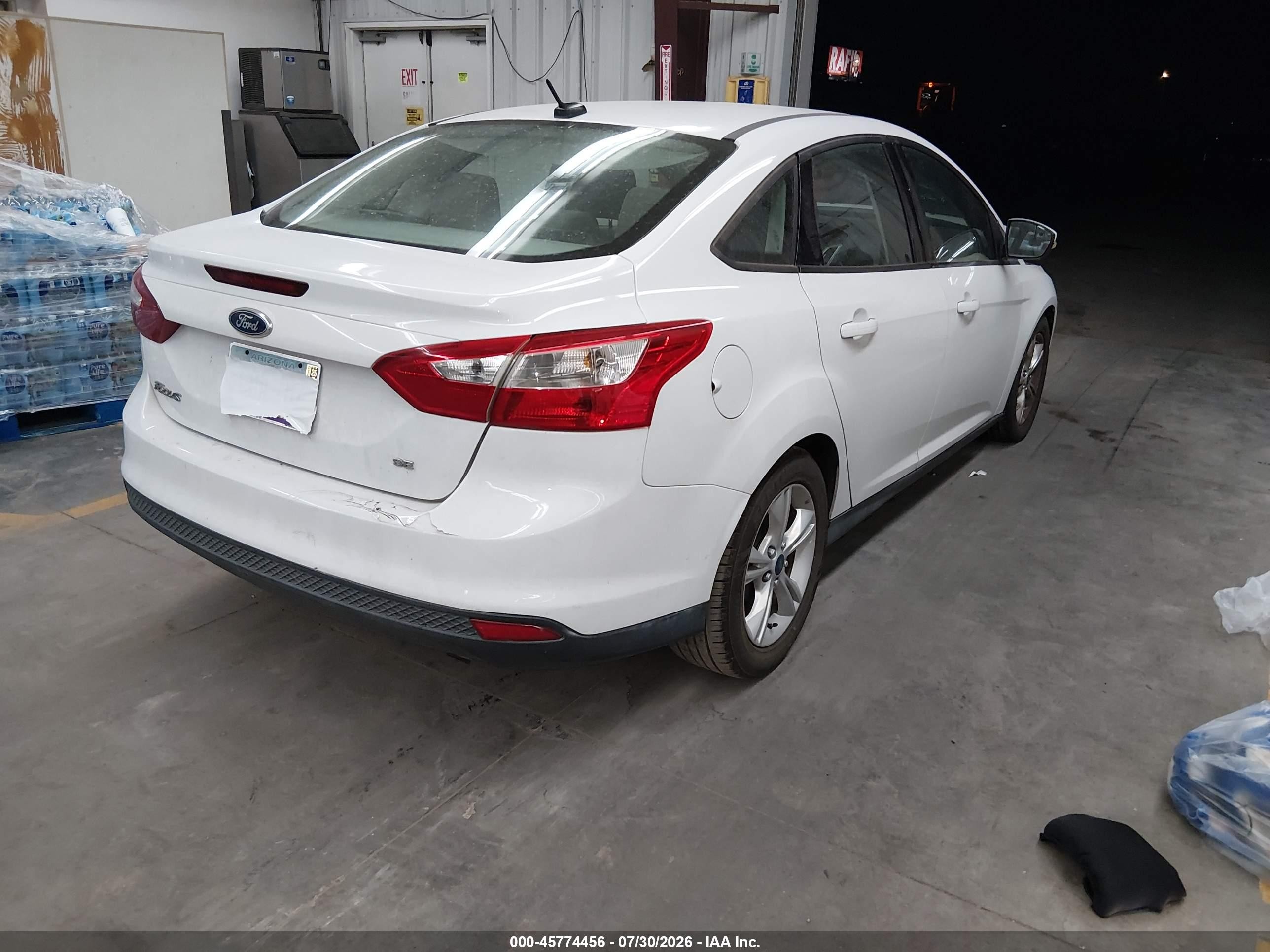 2014 Ford Focus Se White vin: 1FADP3F26EL333791