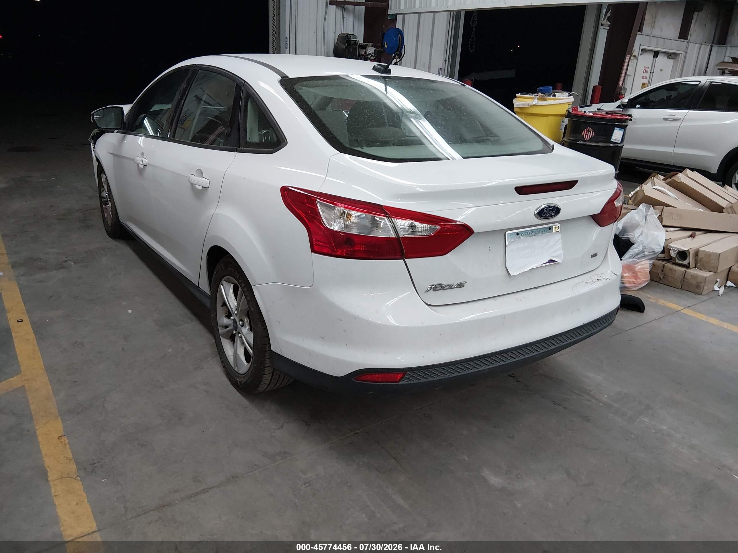 2014 Ford Focus Se White vin: 1FADP3F26EL333791