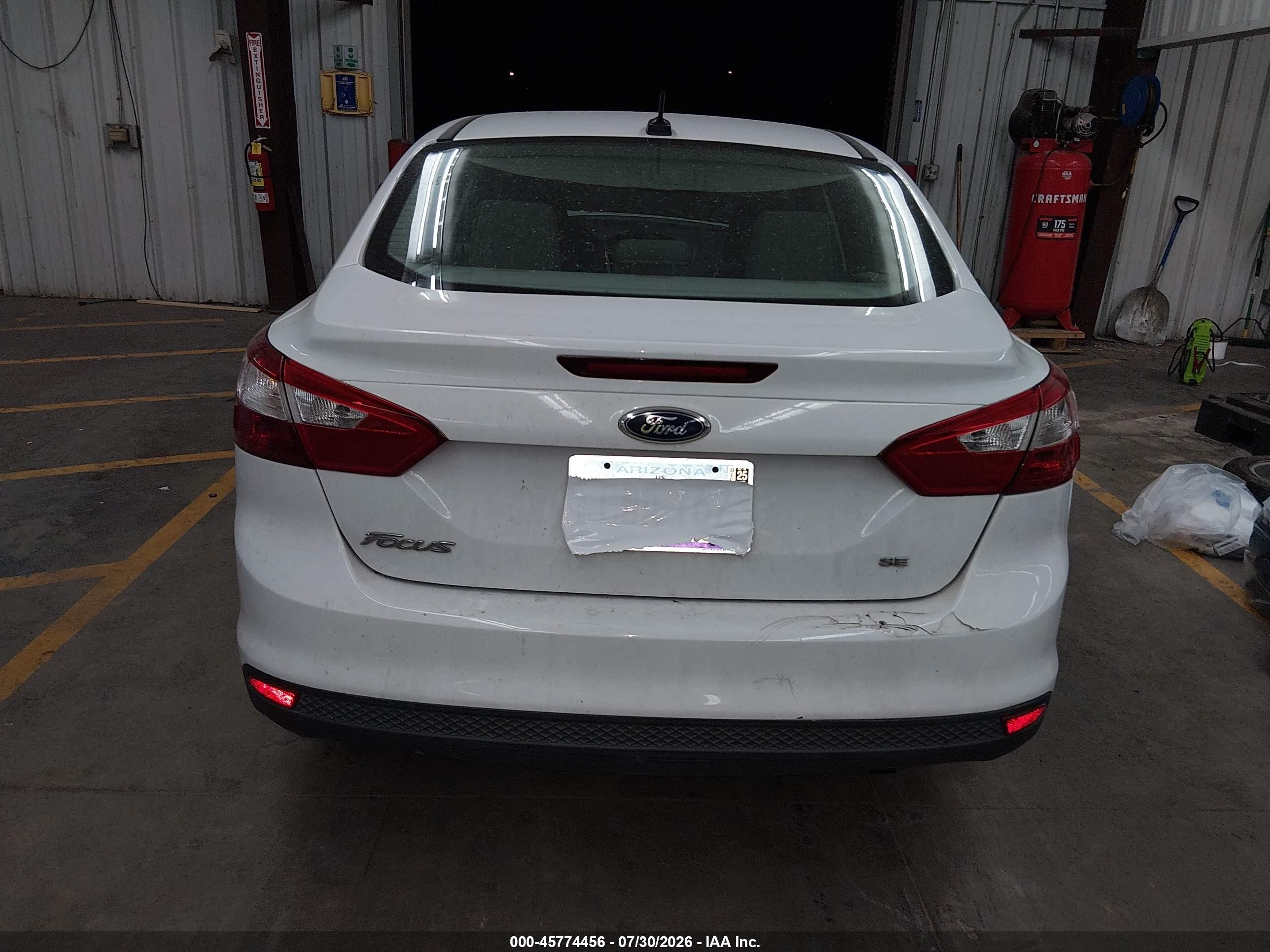 2014 Ford Focus Se White vin: 1FADP3F26EL333791
