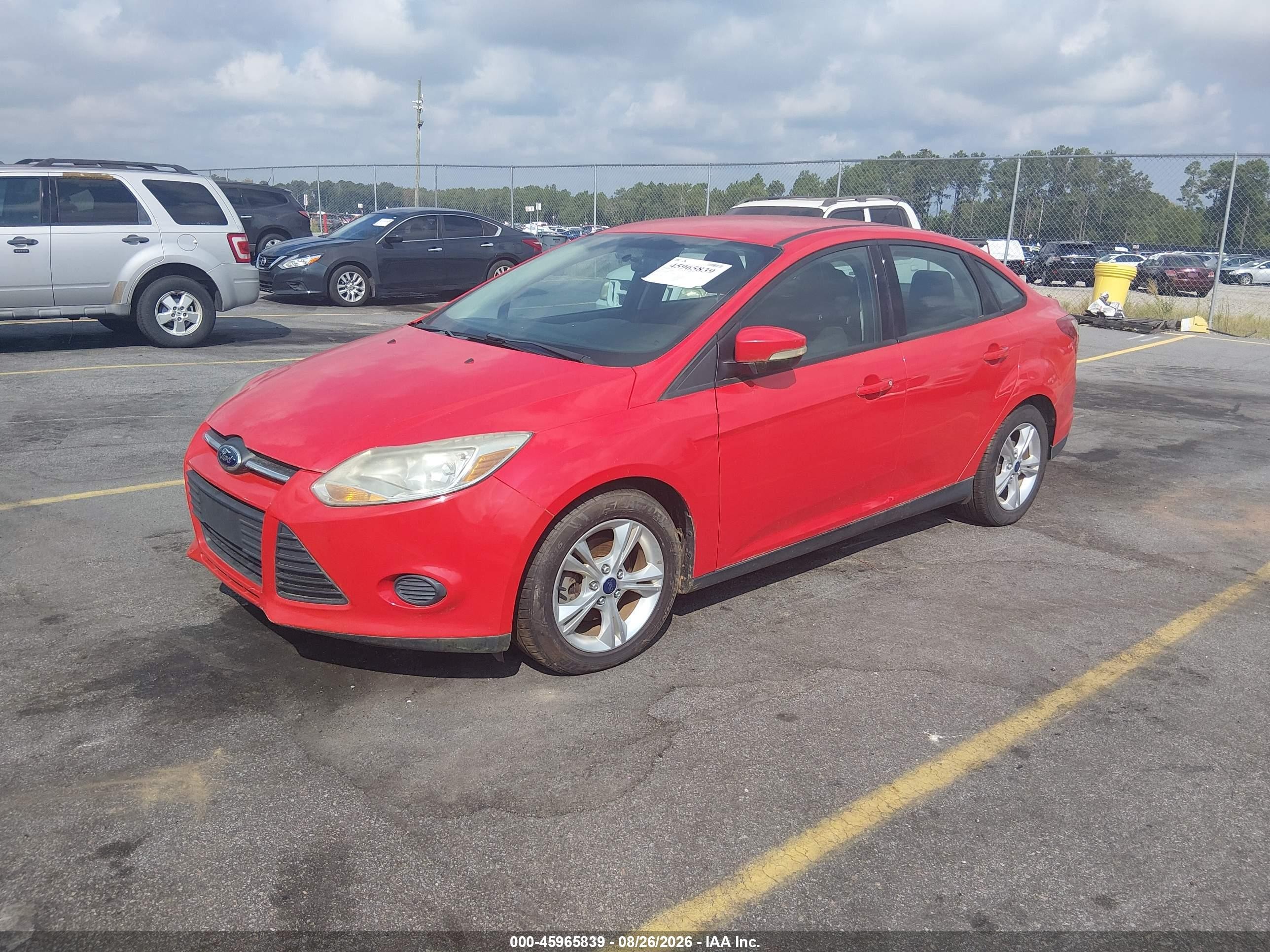 2014 Ford Focus Se Red vin: 1FADP3F26EL334259