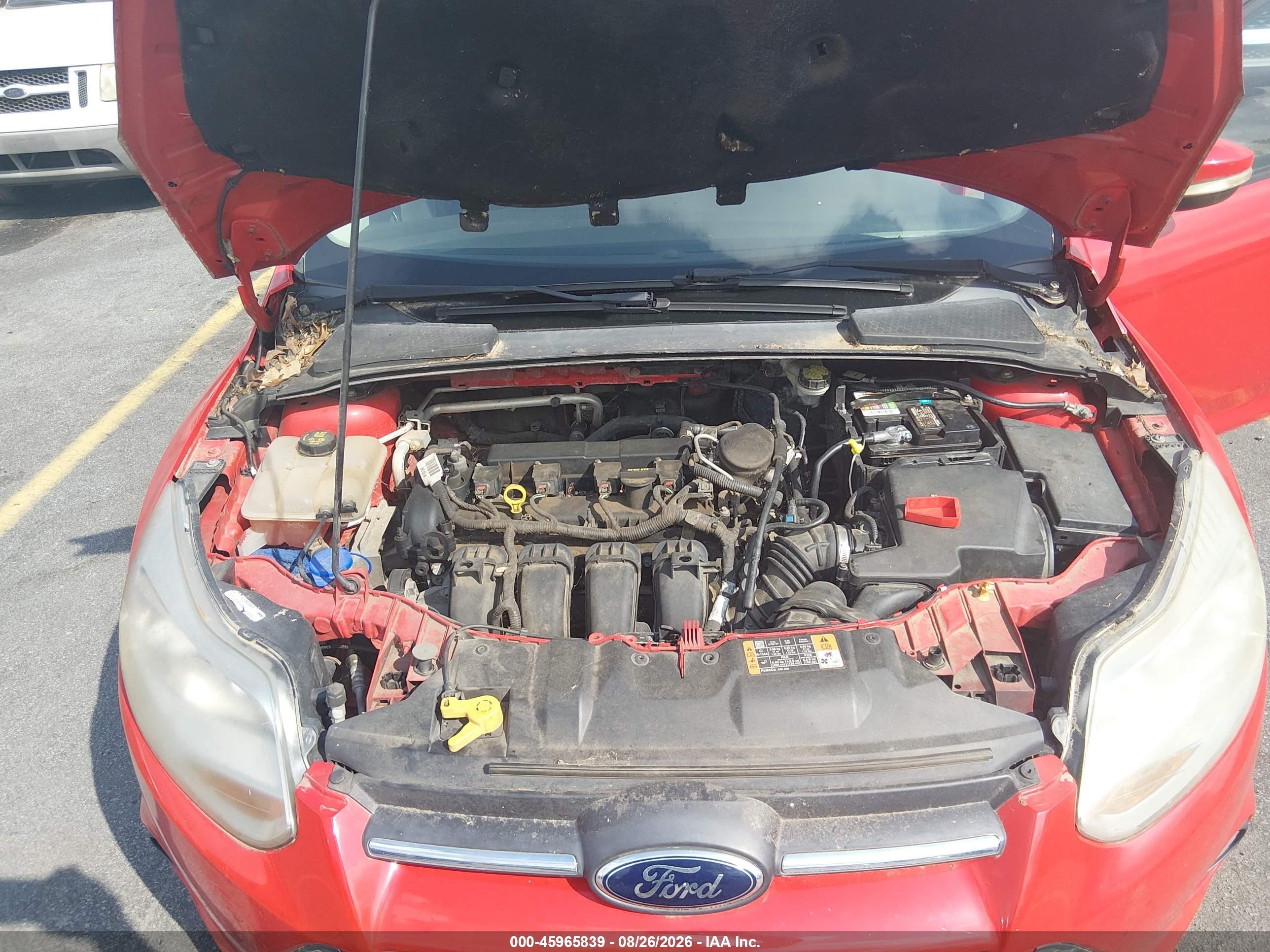 2014 Ford Focus Se Red vin: 1FADP3F26EL334259