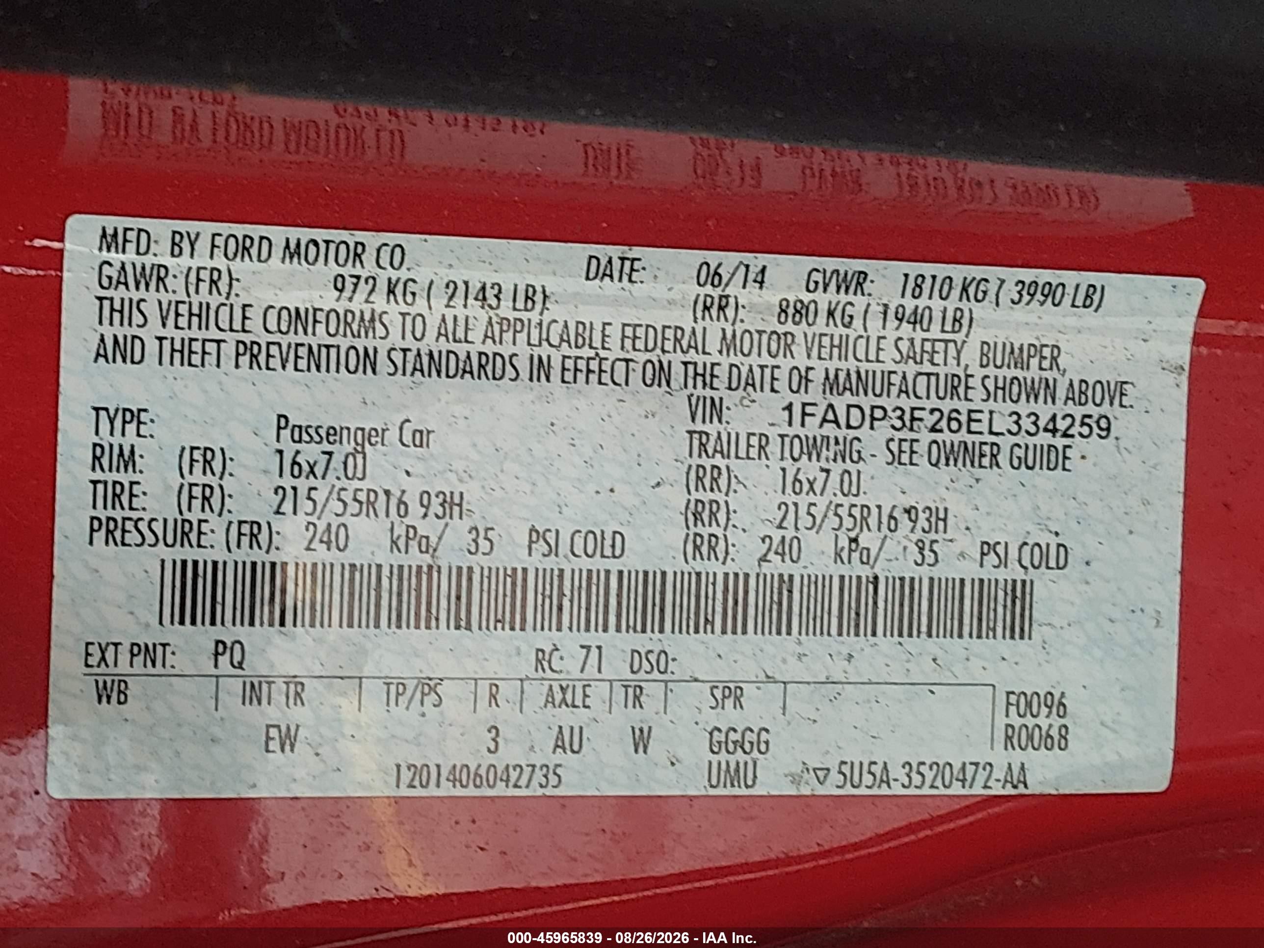 2014 Ford Focus Se Red vin: 1FADP3F26EL334259