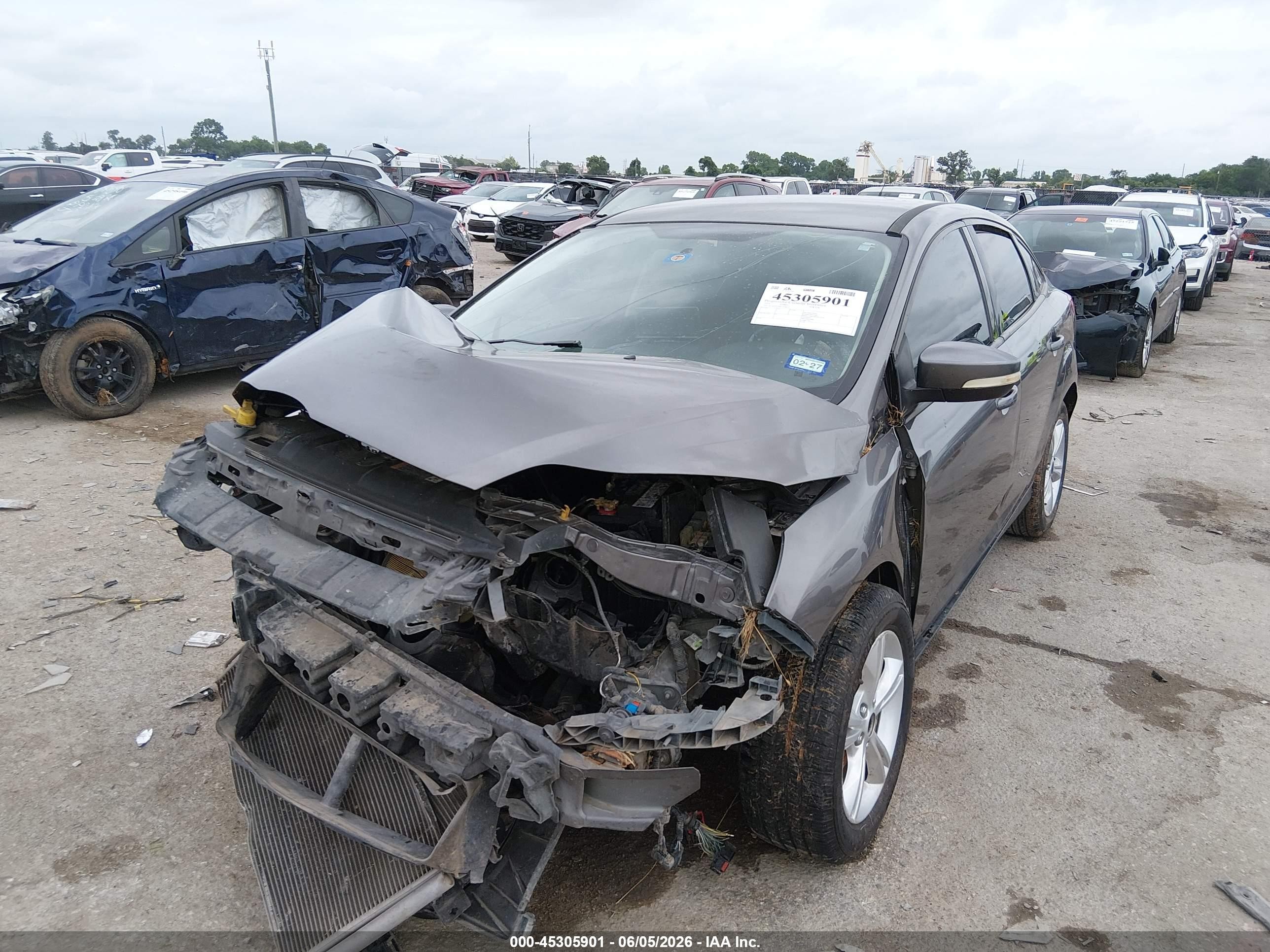 2014 Ford Focus Se Gray vin: 1FADP3F26EL339073
