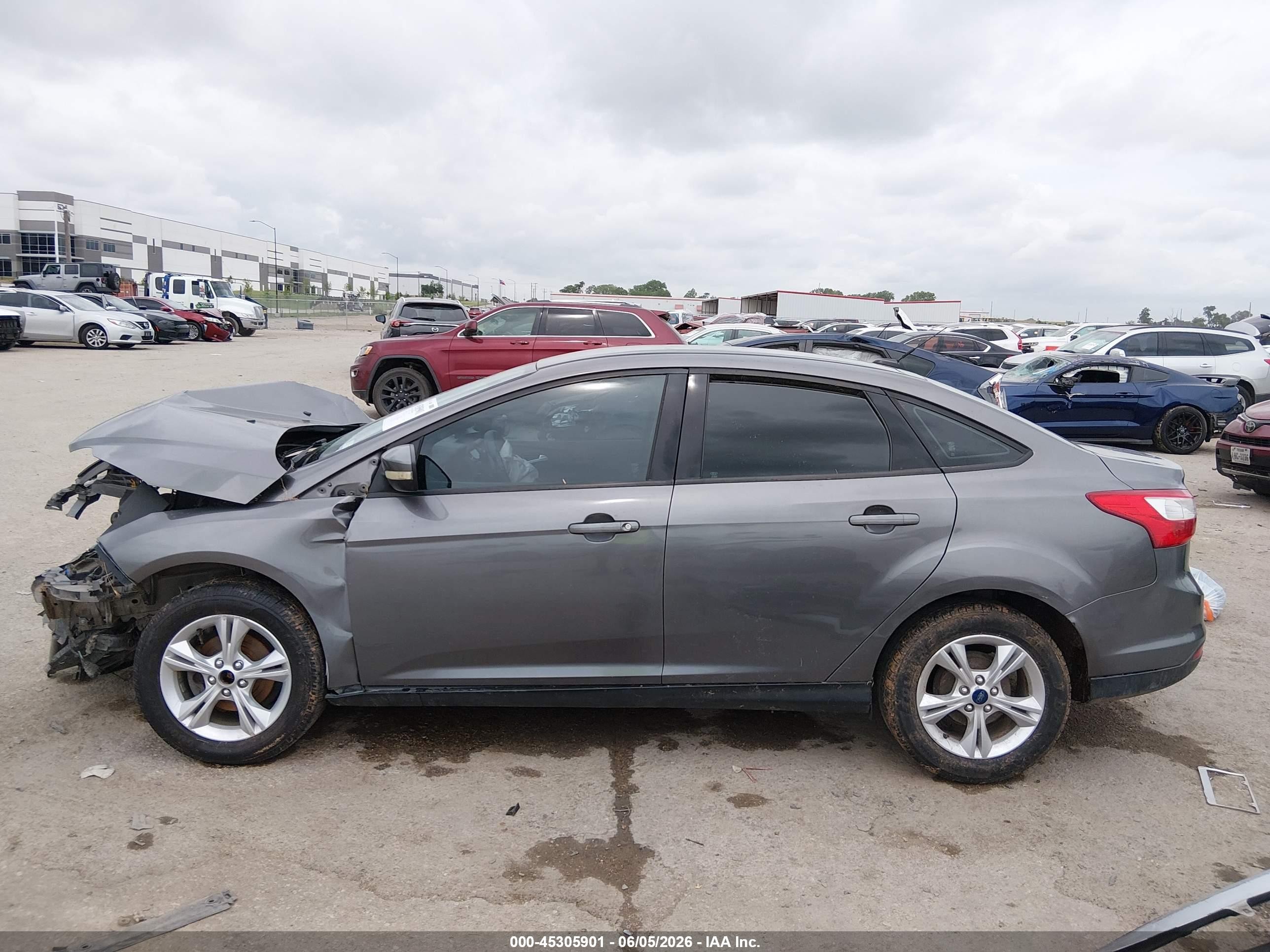 2014 Ford Focus Se Gray vin: 1FADP3F26EL339073