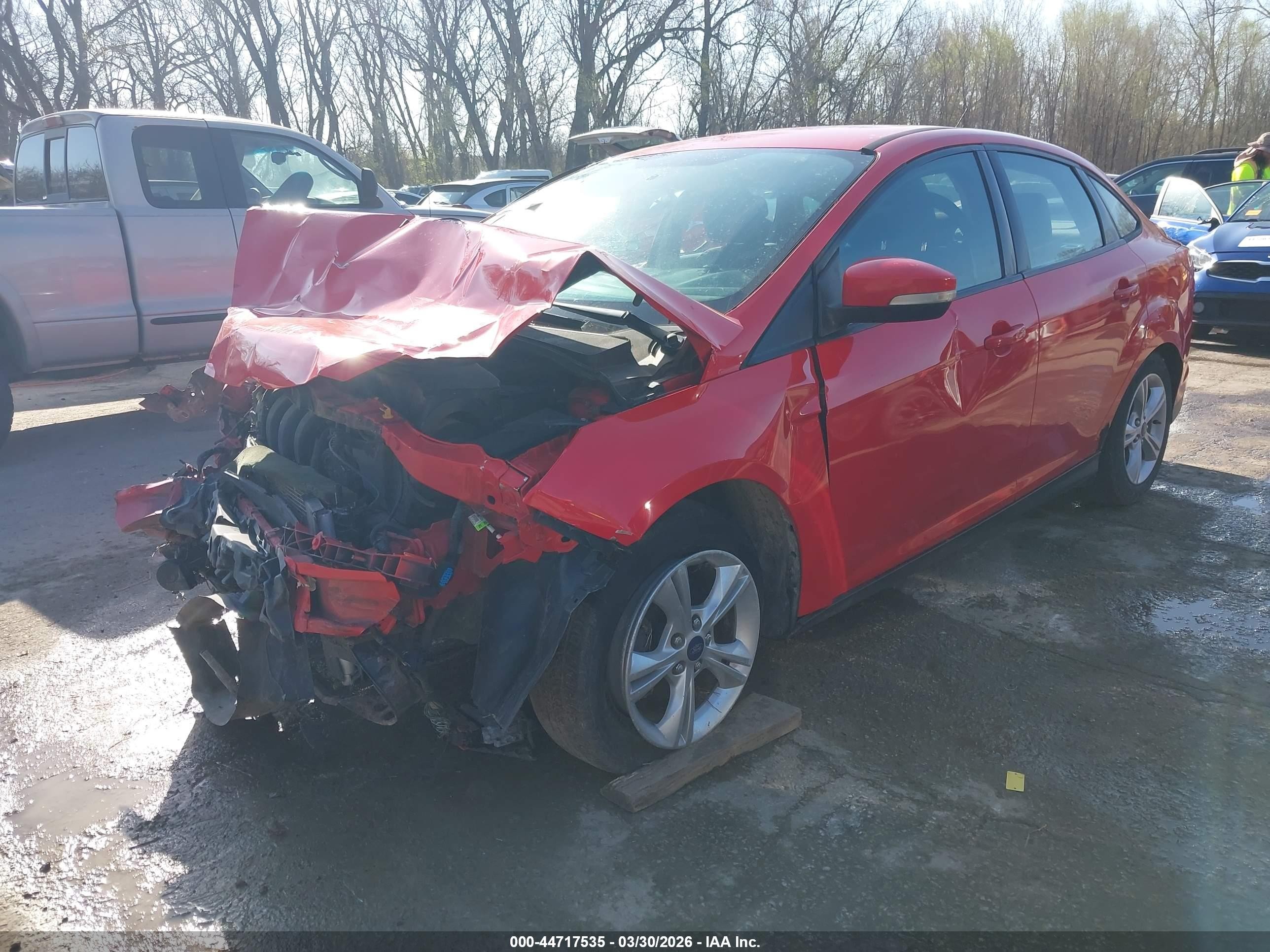 2014 Ford Focus Se Red vin: 1FADP3F26EL360585