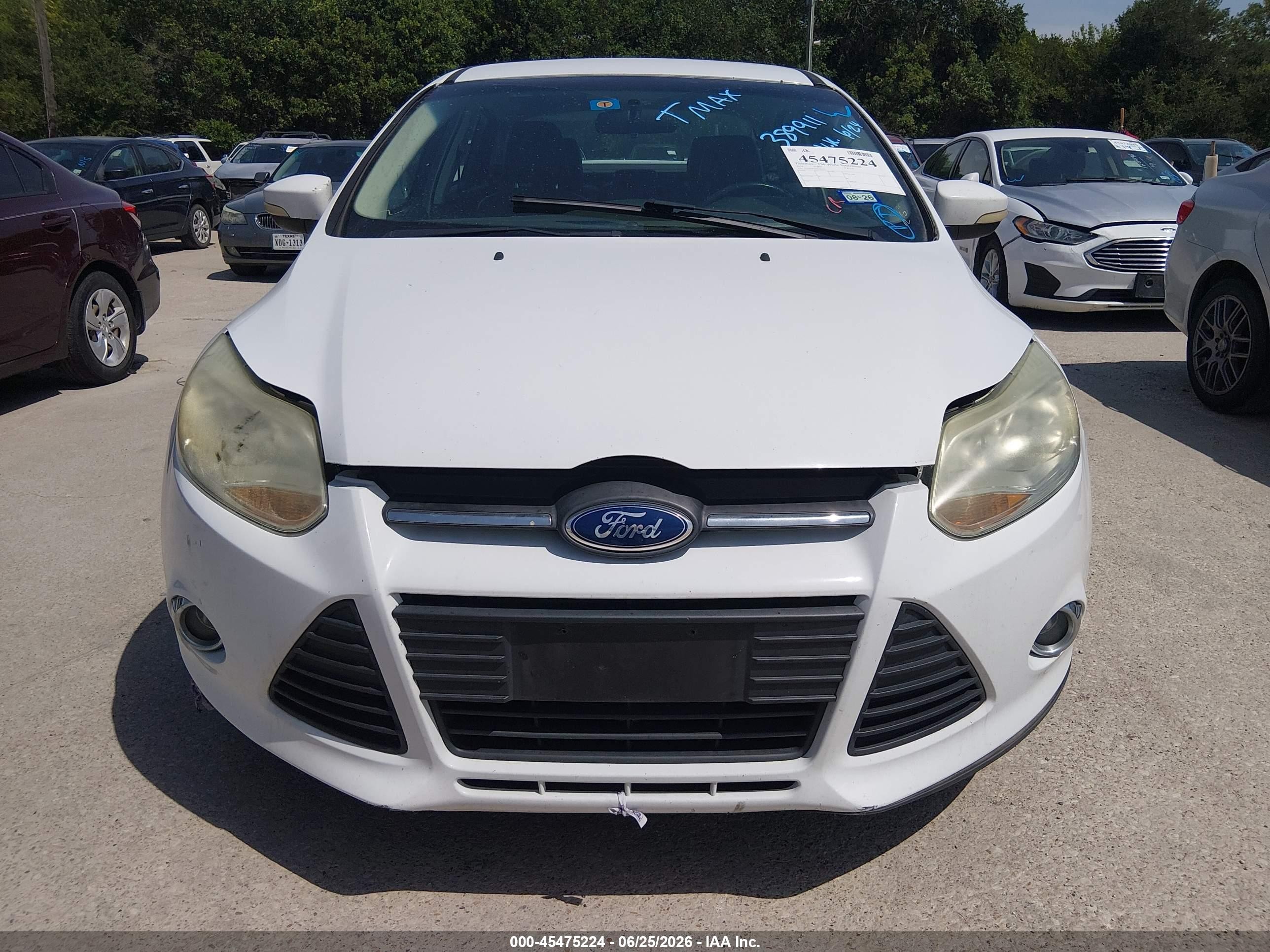 2014 Ford Focus Se White vin: 1FADP3F26EL389911