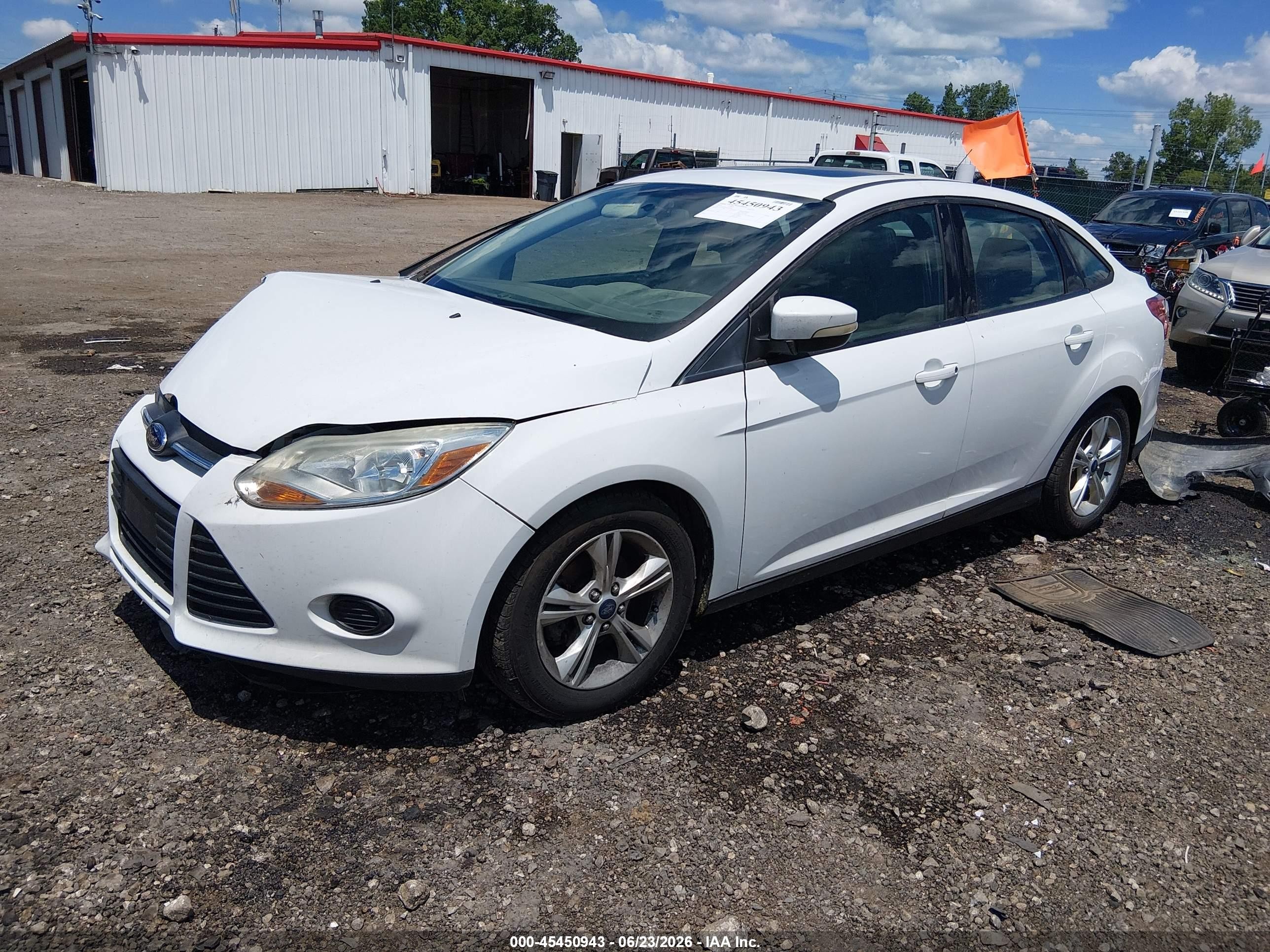 2014 Ford Focus Se White vin: 1FADP3F26EL405380