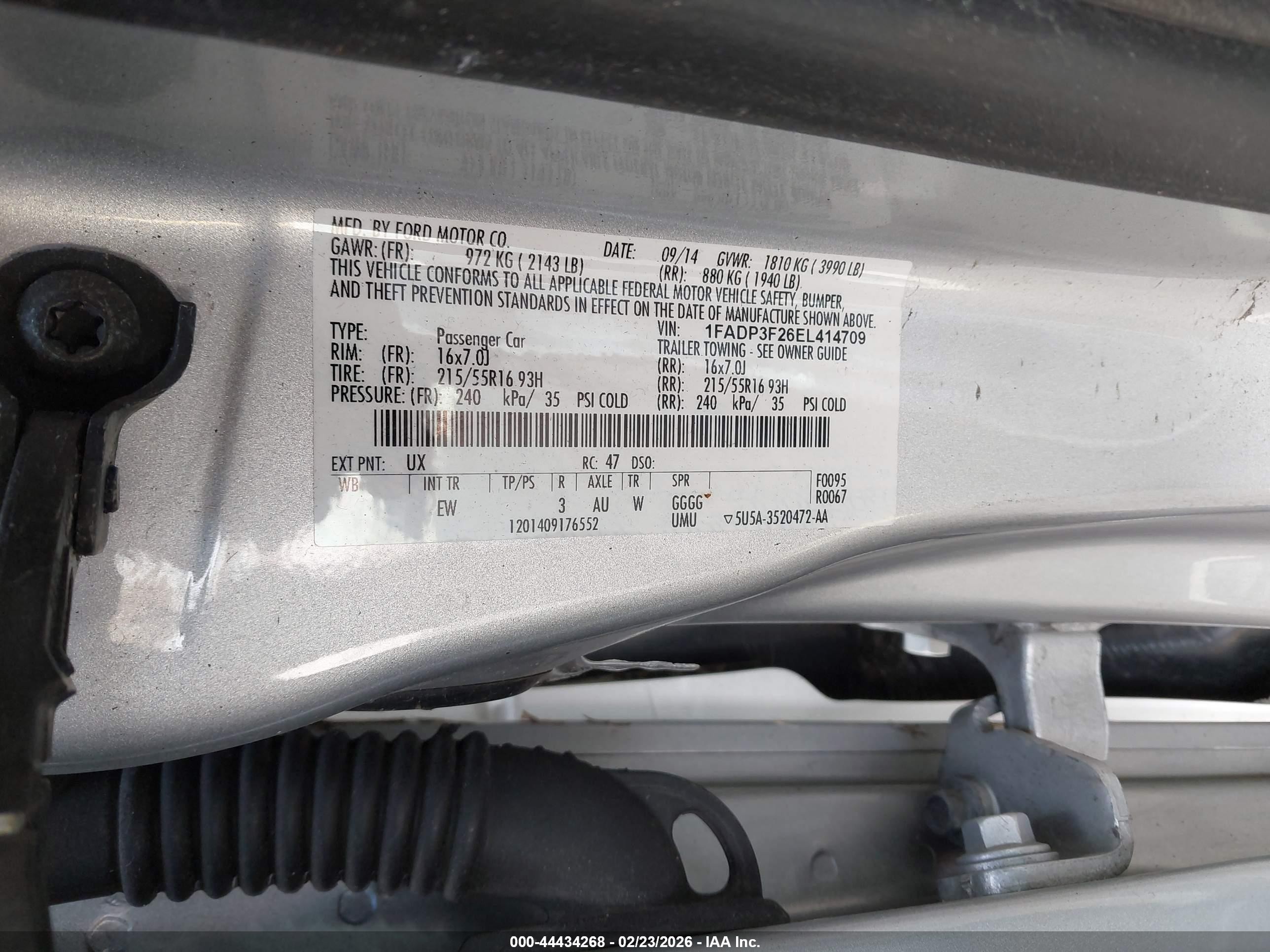 2014 Ford Focus Se Silver vin: 1FADP3F26EL414709