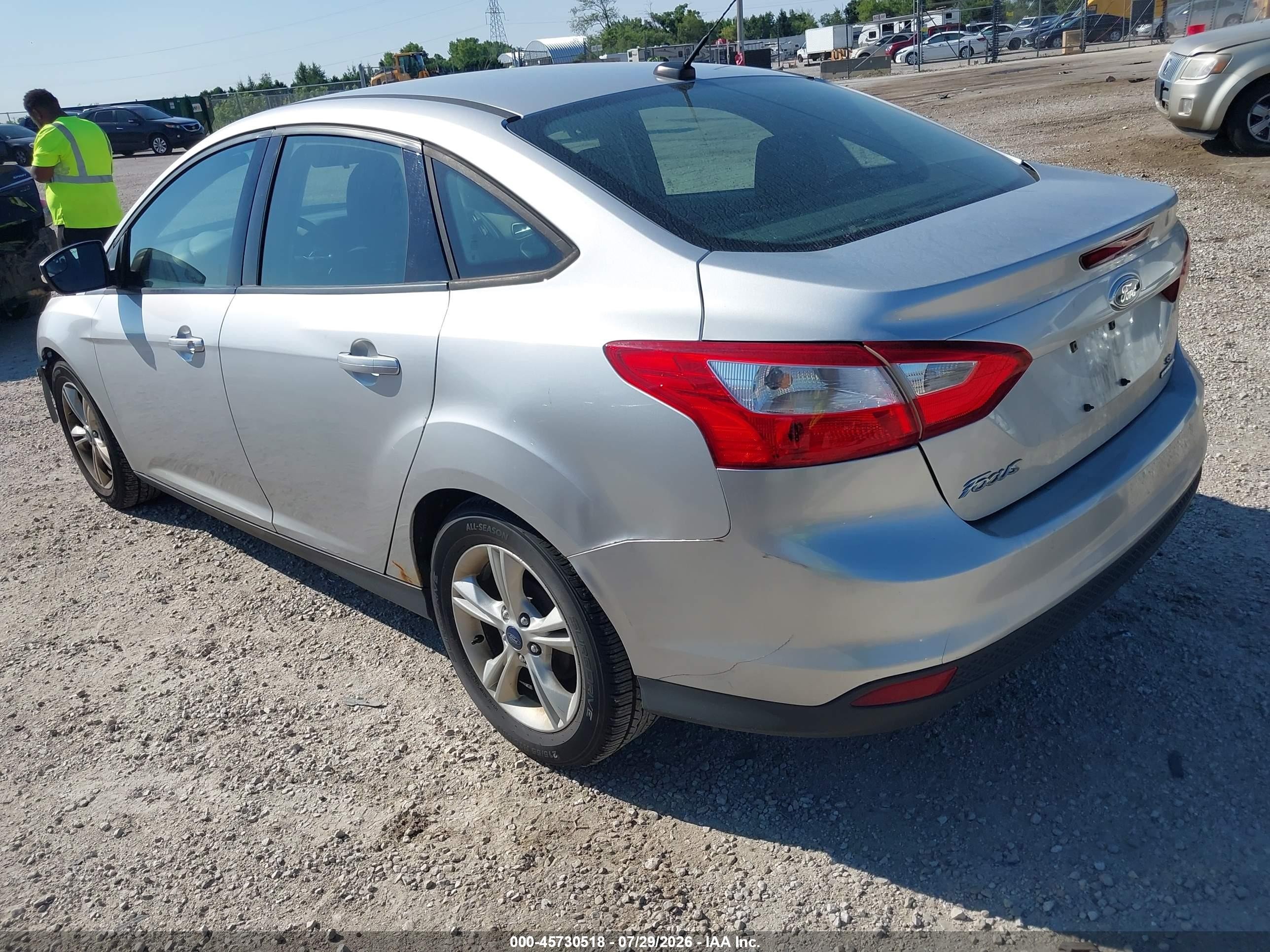 2014 Ford Focus Se Silver vin: 1FADP3F26EL427458