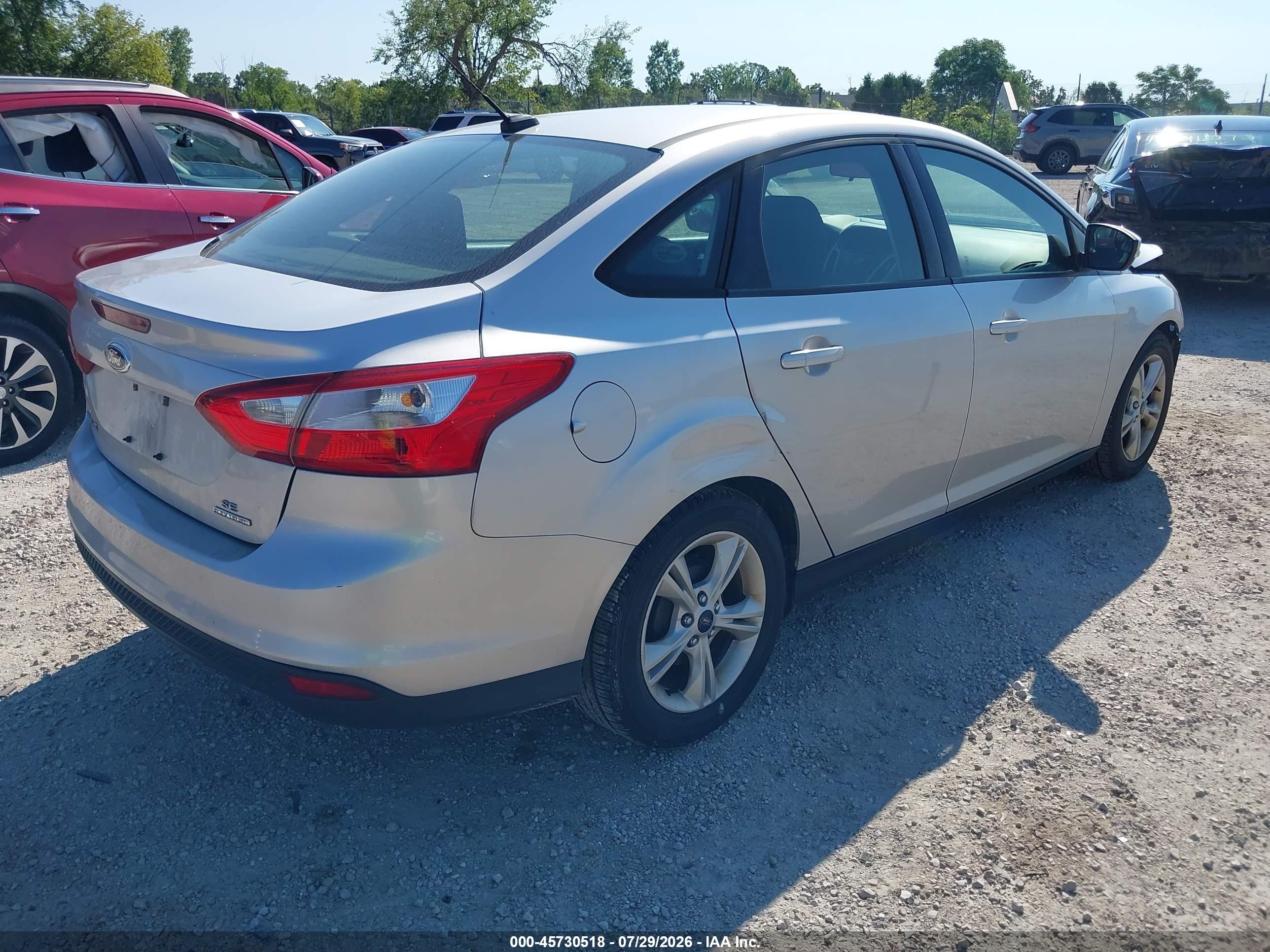 2014 Ford Focus Se Silver vin: 1FADP3F26EL427458