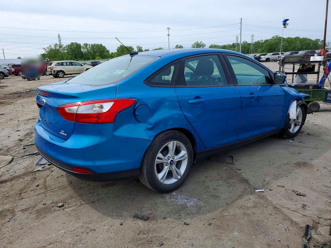 2014 Ford Focus Se Blue vin: 1FADP3F26EL459648