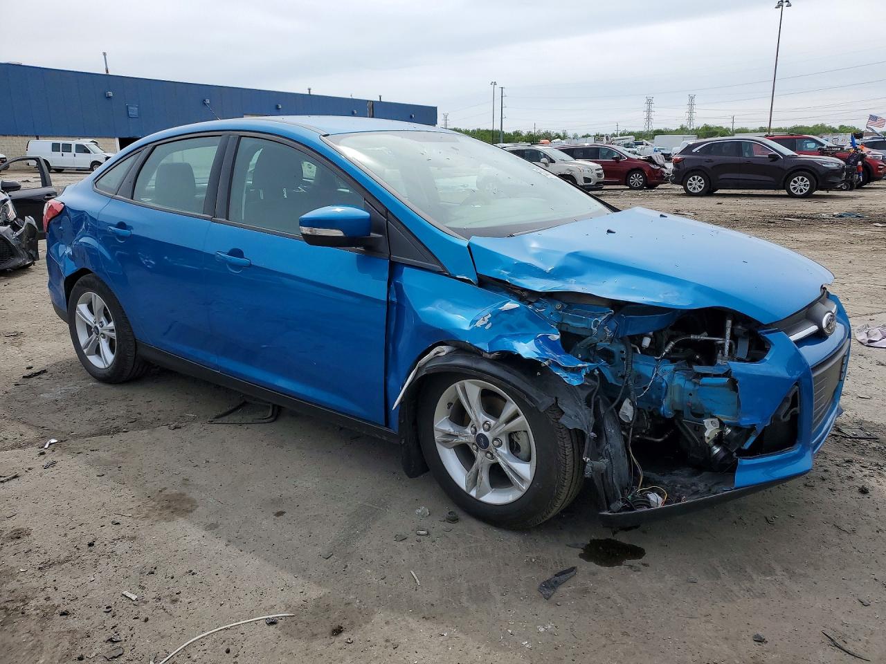 2014 Ford Focus Se Blue vin: 1FADP3F26EL459648
