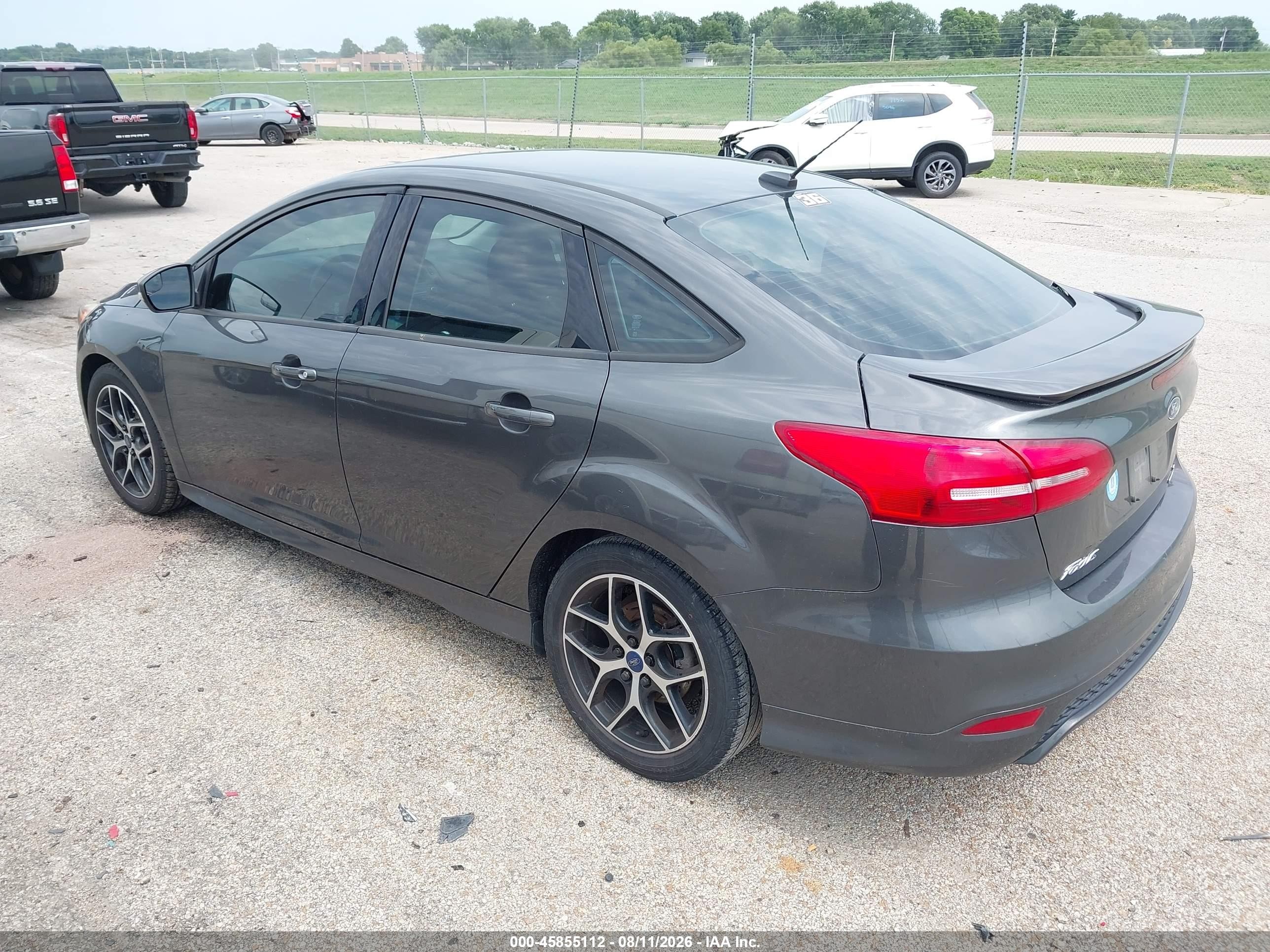2015 Ford Focus Se Gray vin: 1FADP3F26FL210090