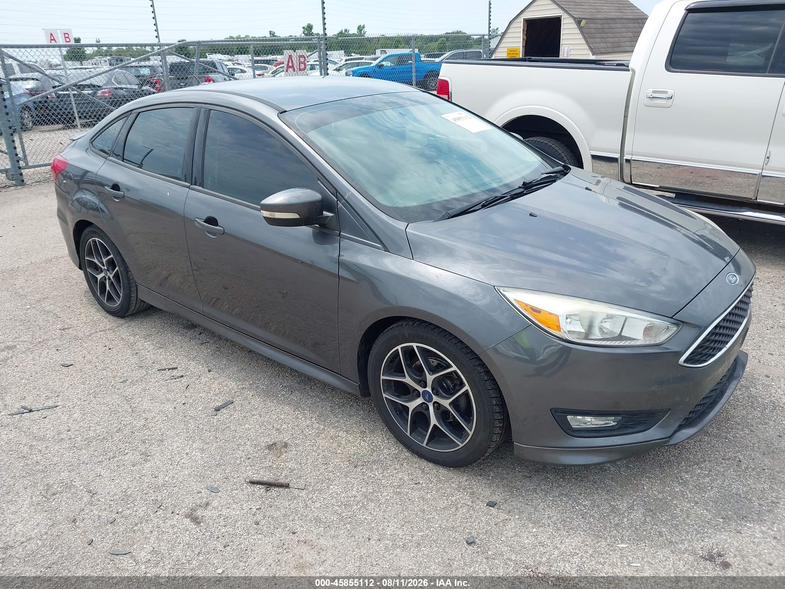 2015 Ford Focus Se Gray vin: 1FADP3F26FL210090