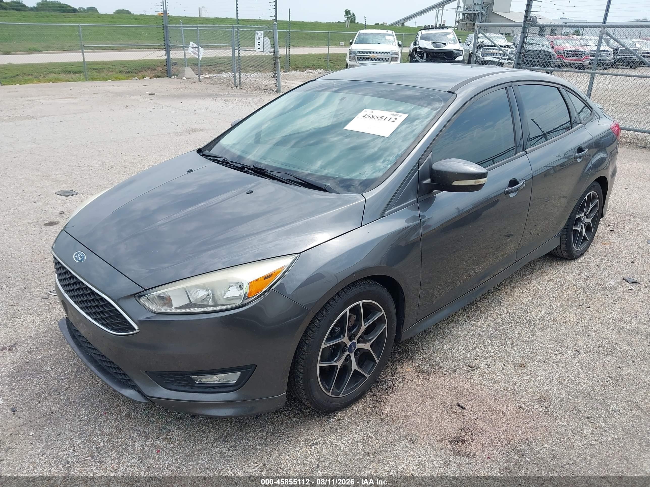 2015 Ford Focus Se Gray vin: 1FADP3F26FL210090
