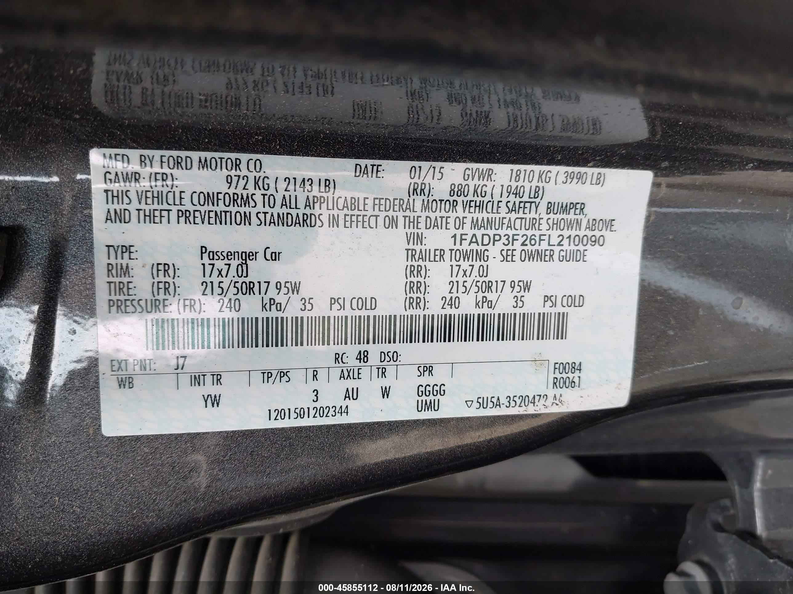 2015 Ford Focus Se Gray vin: 1FADP3F26FL210090