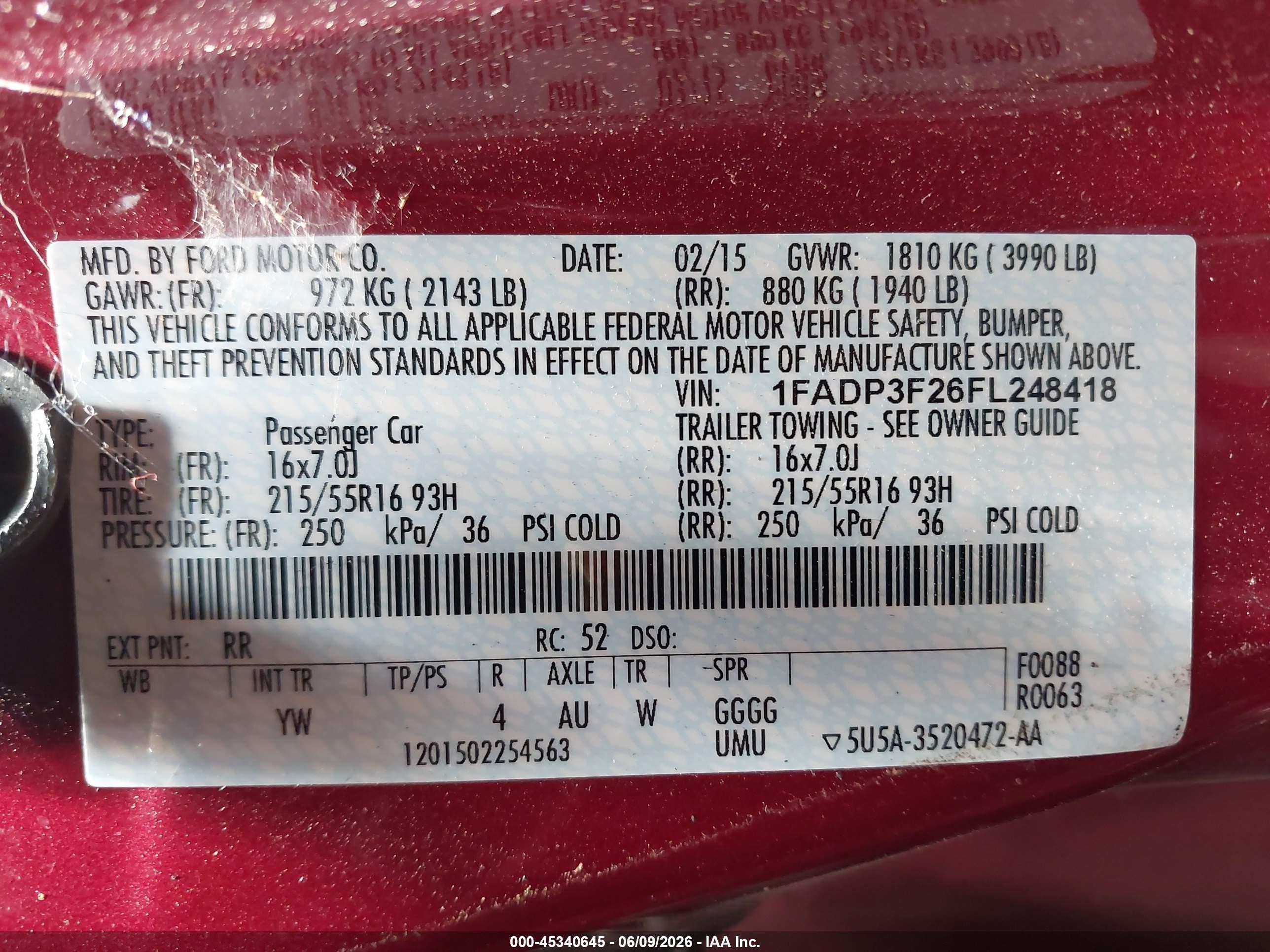 2015 Ford Focus Se Red vin: 1FADP3F26FL248418